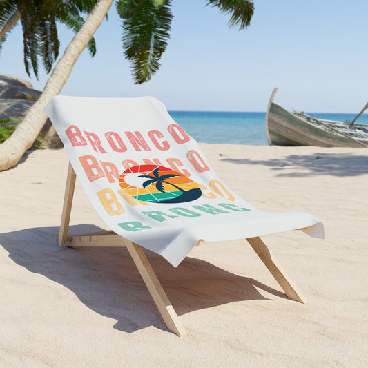Bronco - Retro - Sun - Palm Trees - Beach Towel