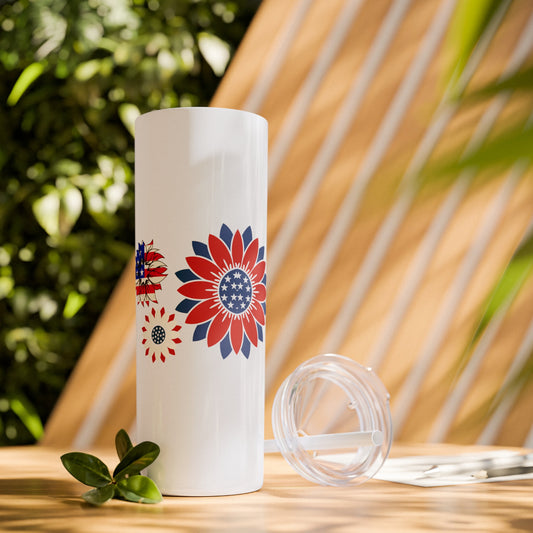 Patriot Skinny Tumbler with Straw, 20oz