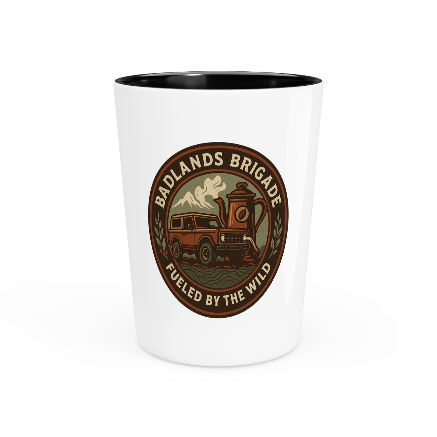 Badlands Brigade Shot Glass - Fueled by the Wild