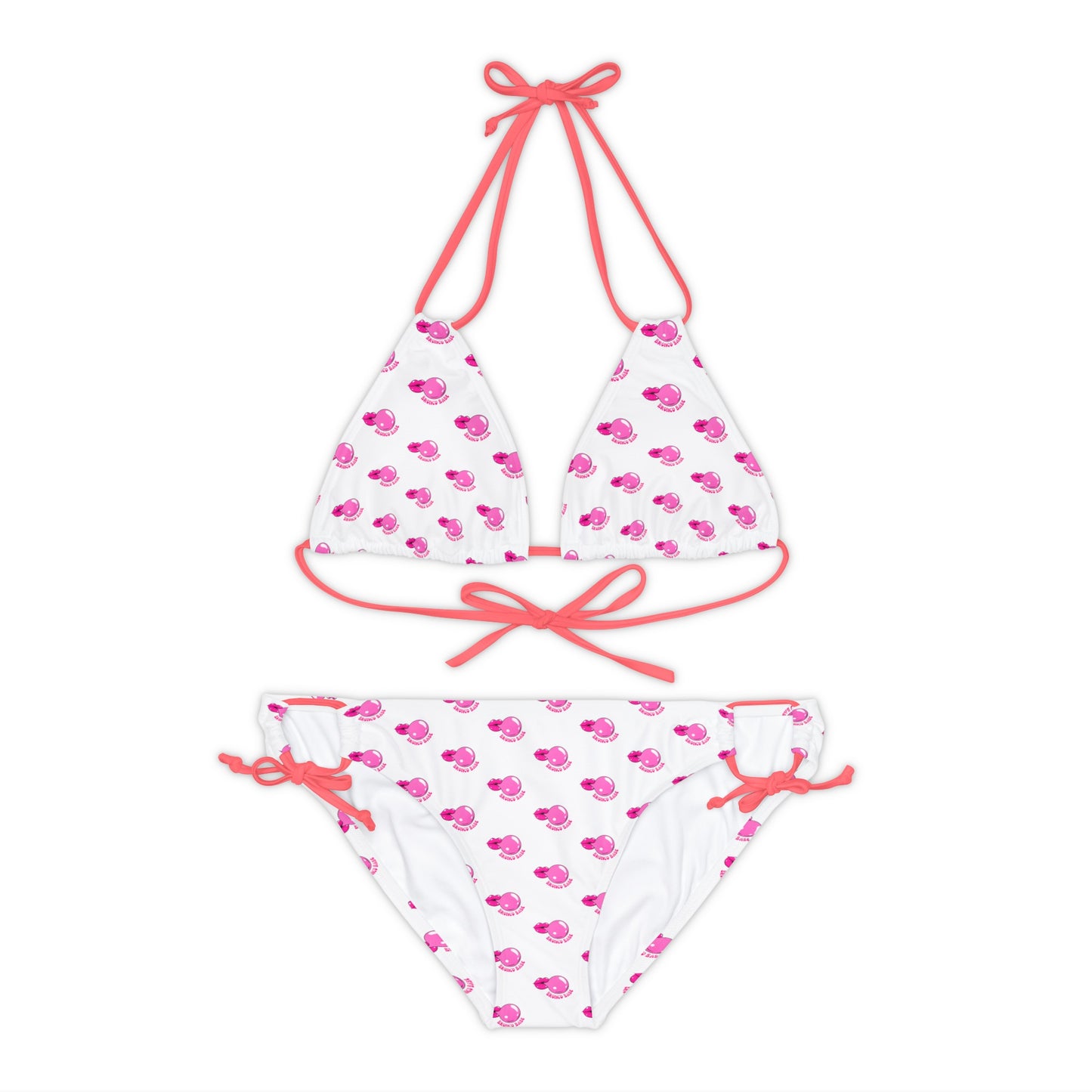 Bronco Babe - Bubblegum - Strappy Bikini Set