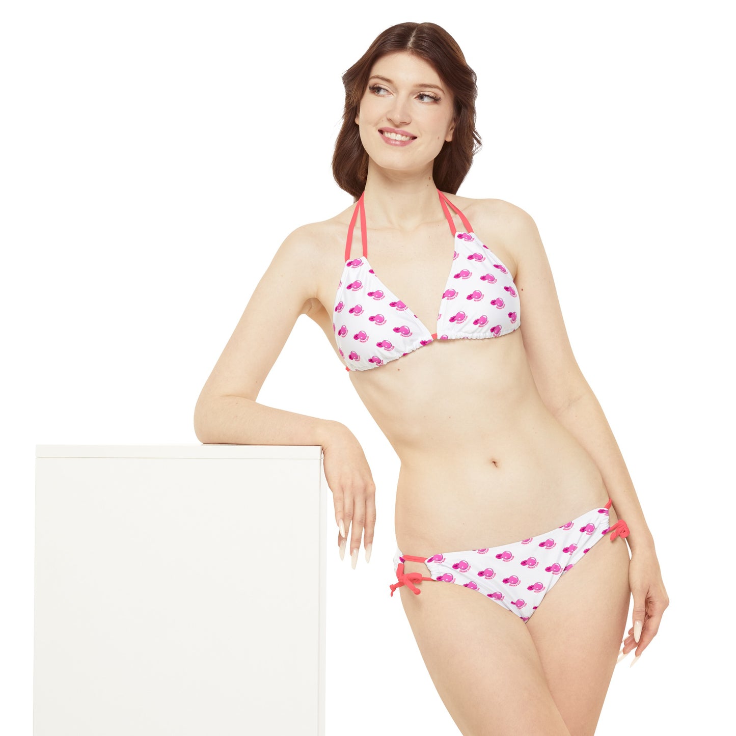 Bronco Babe - Bubblegum - Strappy Bikini Set