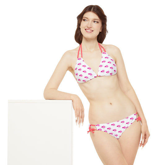 Bronco Babe - Bubblegum - Strappy Bikini Set