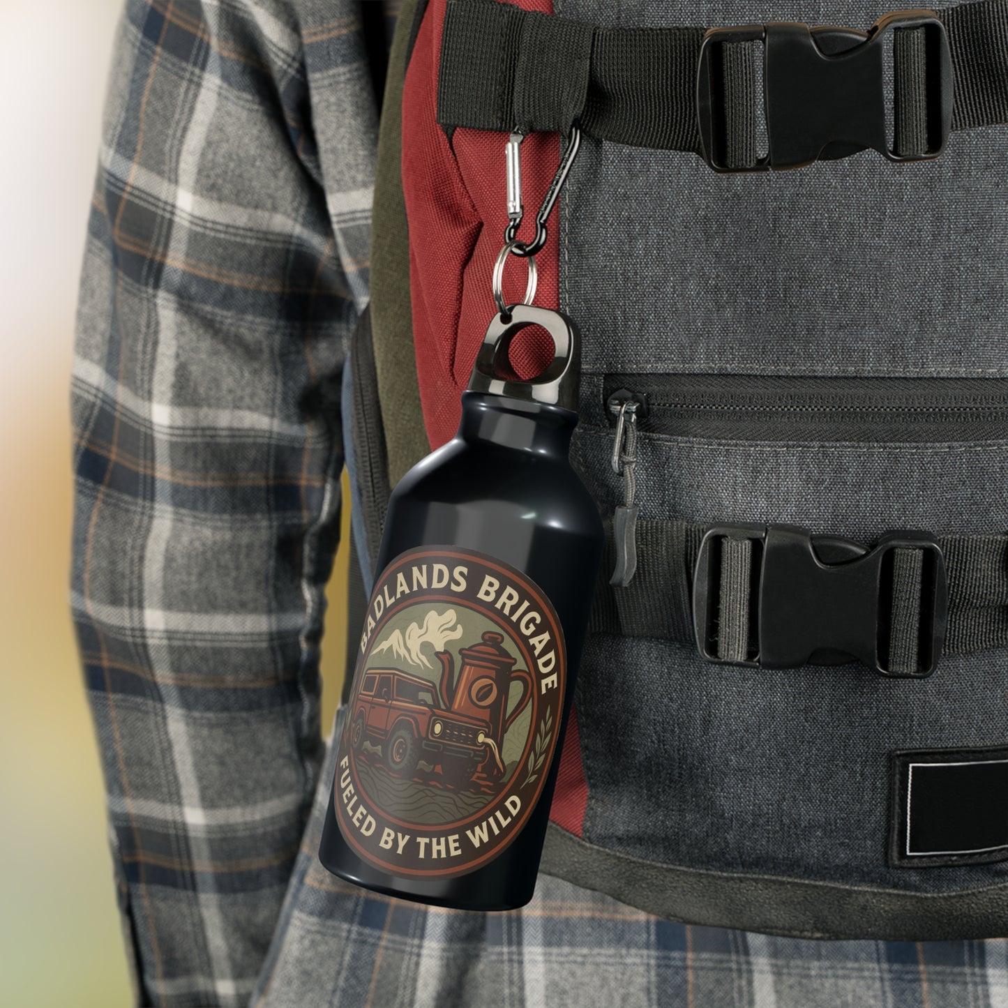 Fueled by the Wild - Badlands Brigade, Oregon Adventure Sport Bottle
