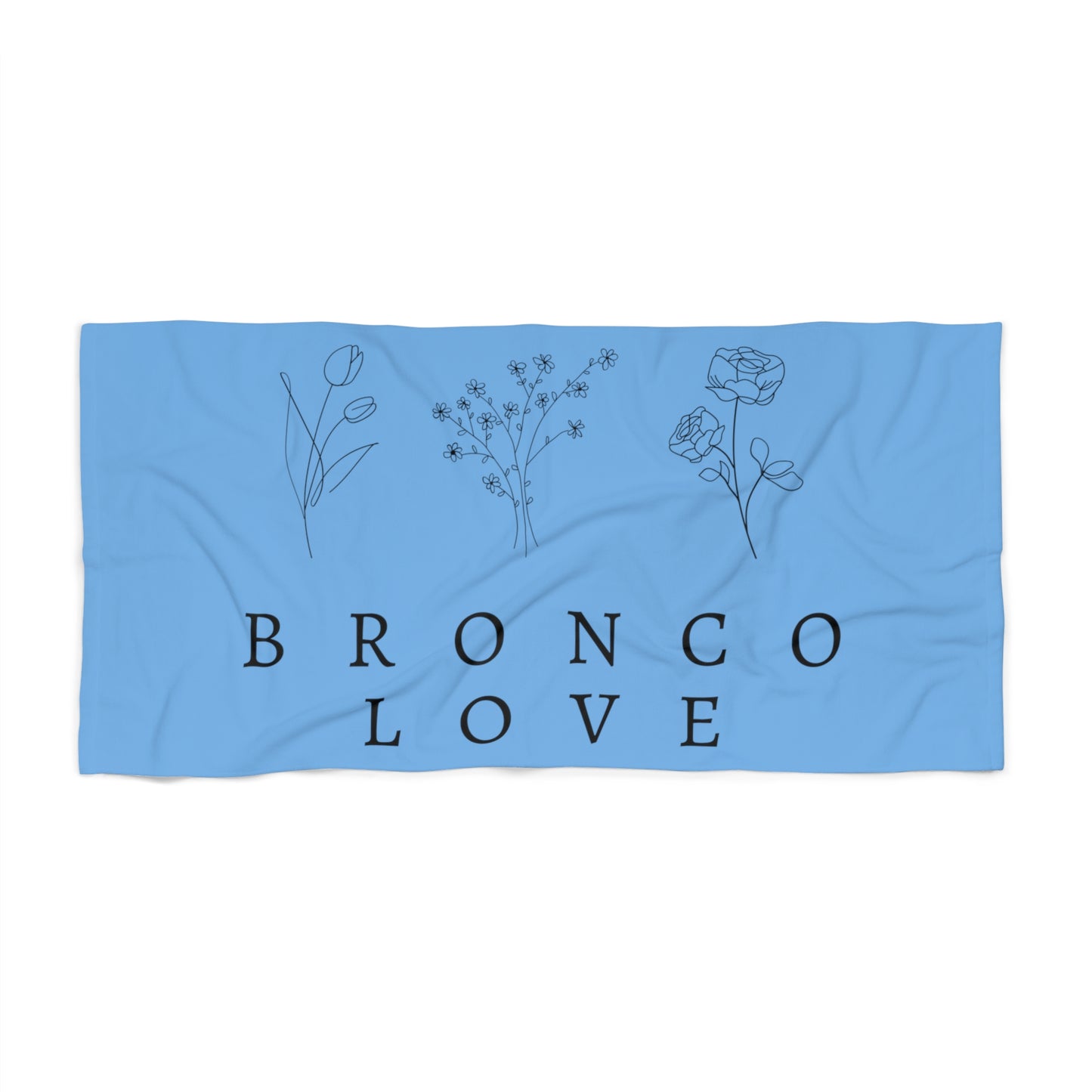 Bronco Love - Flowers / Floral - Beach Towel
