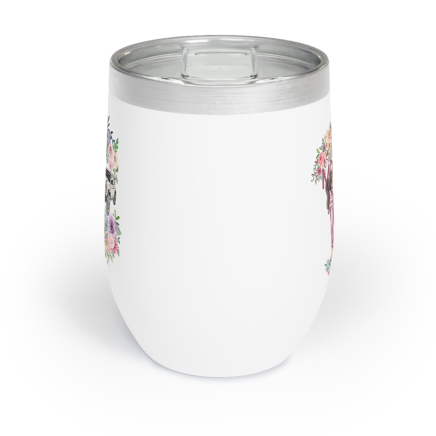 Bronco / Super MOM / Floral Wreath - Chill Wine Tumbler