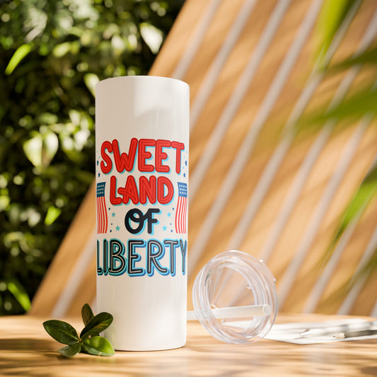 Patriot Skinny Tumbler with Straw, 20oz