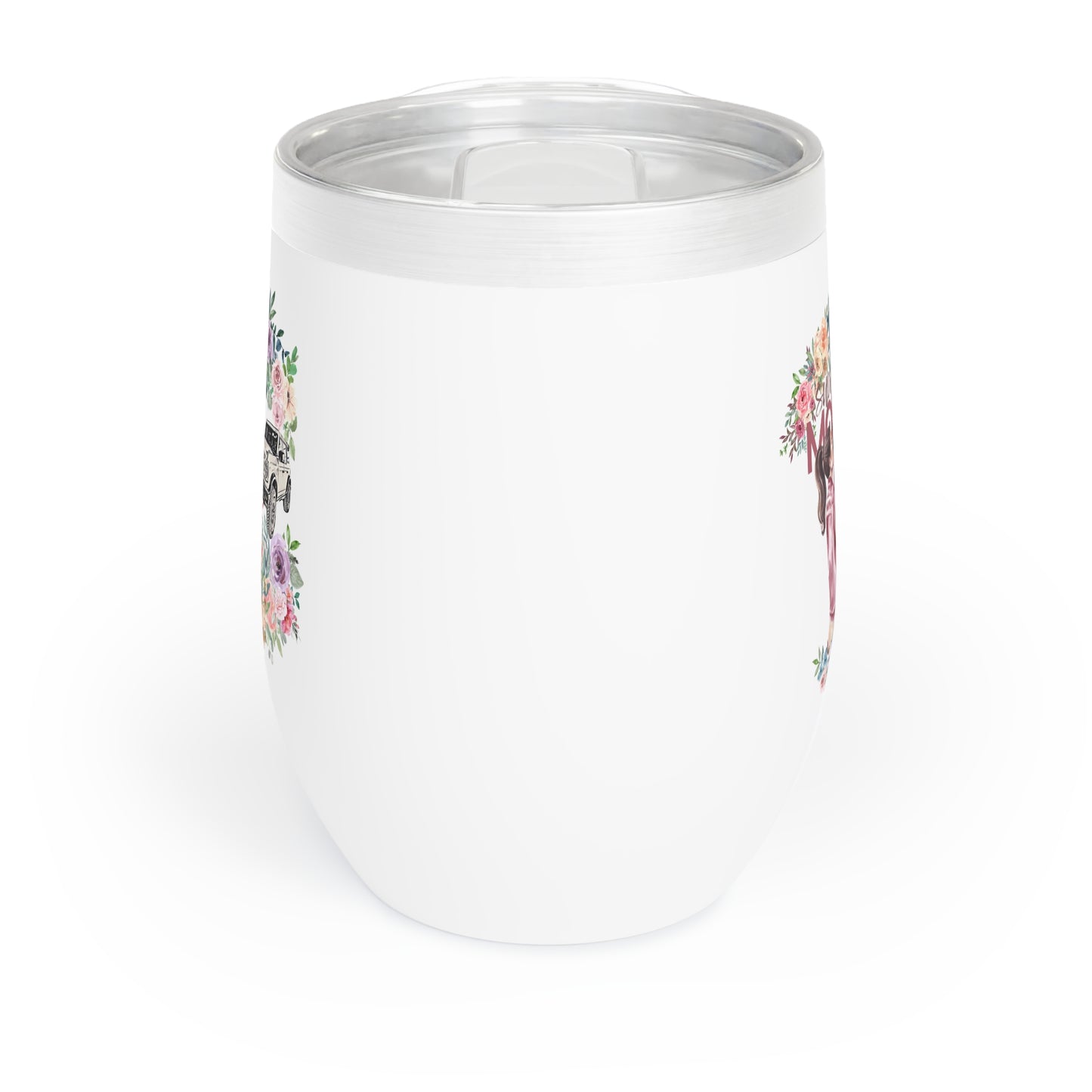 Bronco / Super MOM / Floral Wreath - Chill Wine Tumbler