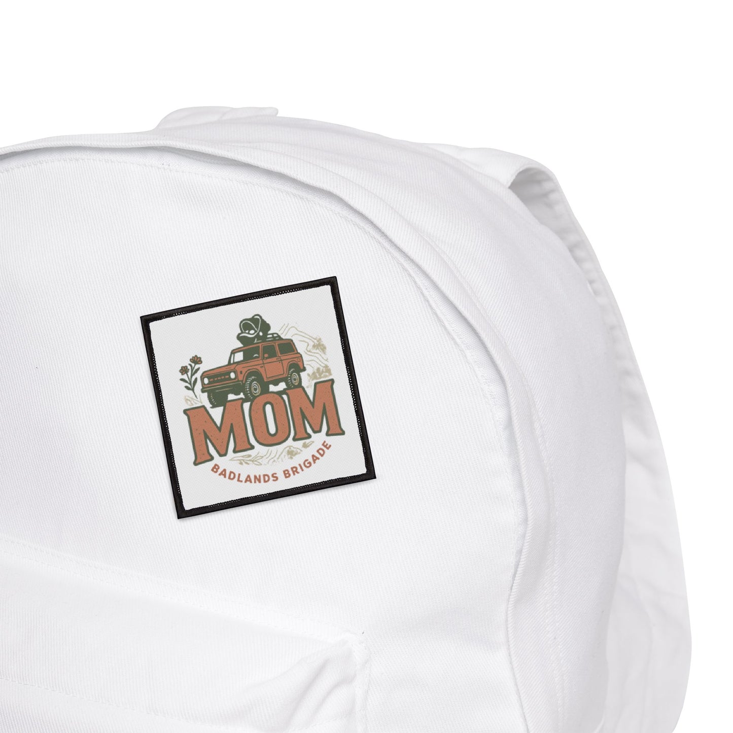 MOM's Adventure Iron-On Patch - Badlands Brigade - Retro Style Embroidery for Jackets & Bags