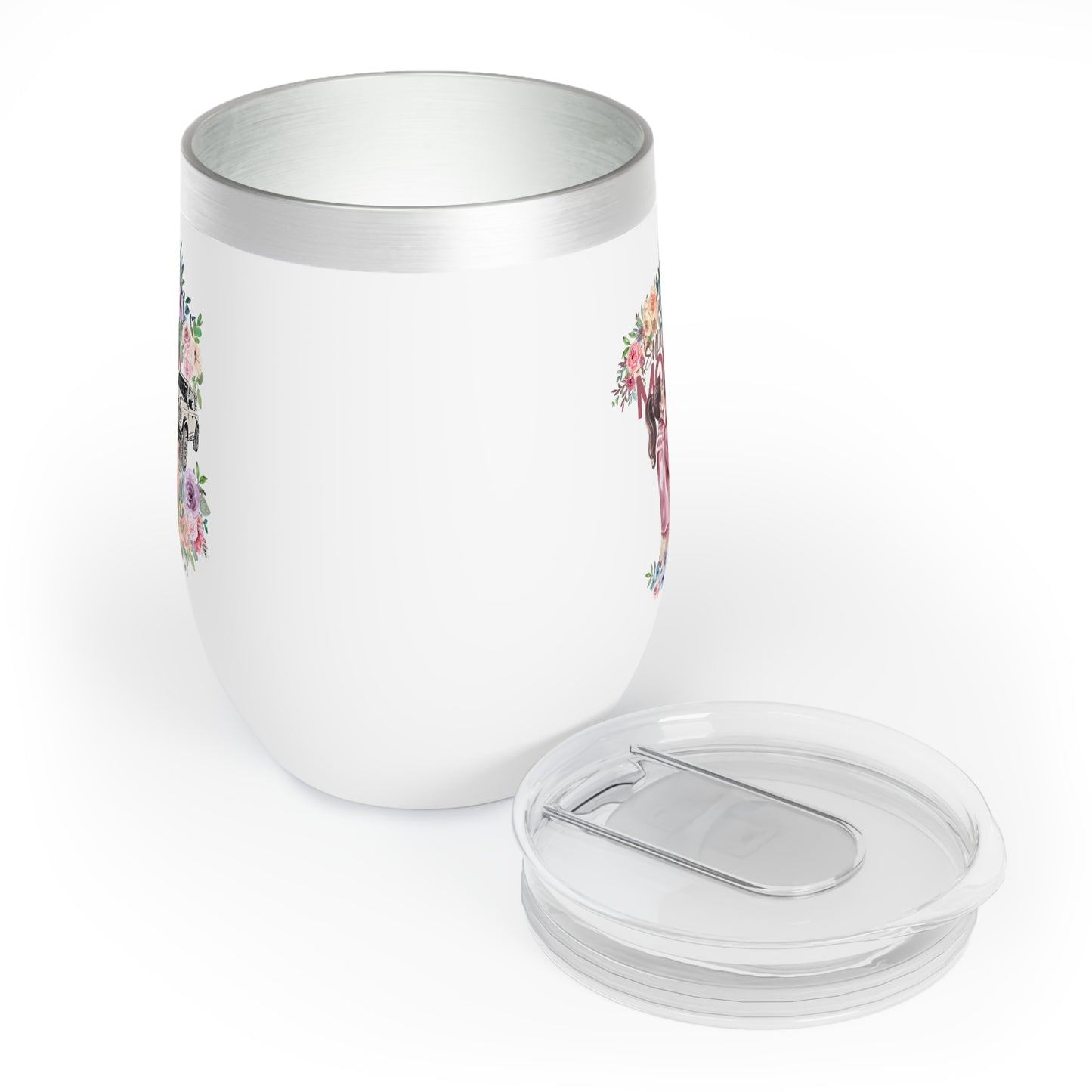 Bronco / Super MOM / Floral Wreath - Chill Wine Tumbler
