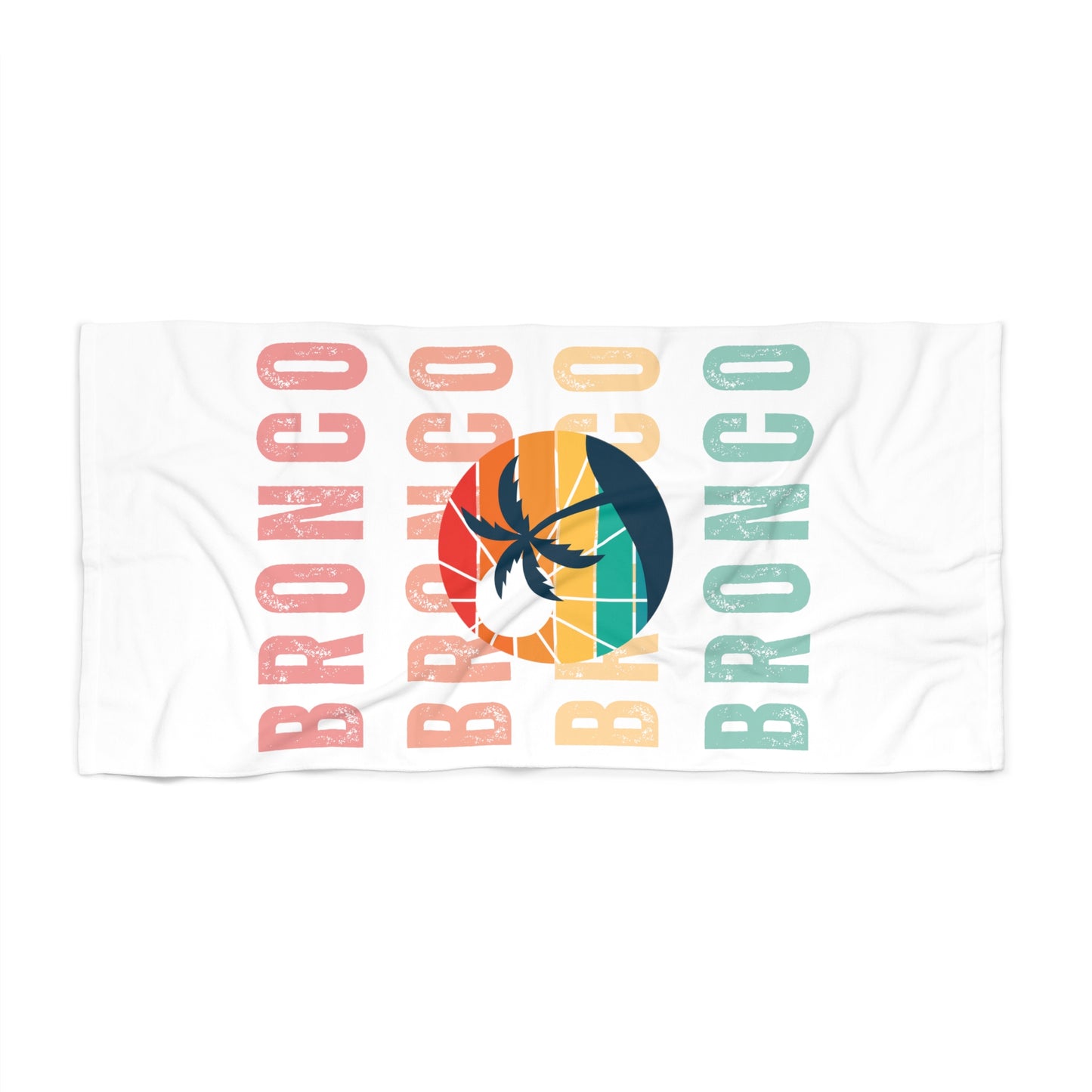 Bronco - Retro - Sun - Palm Trees - Beach Towel