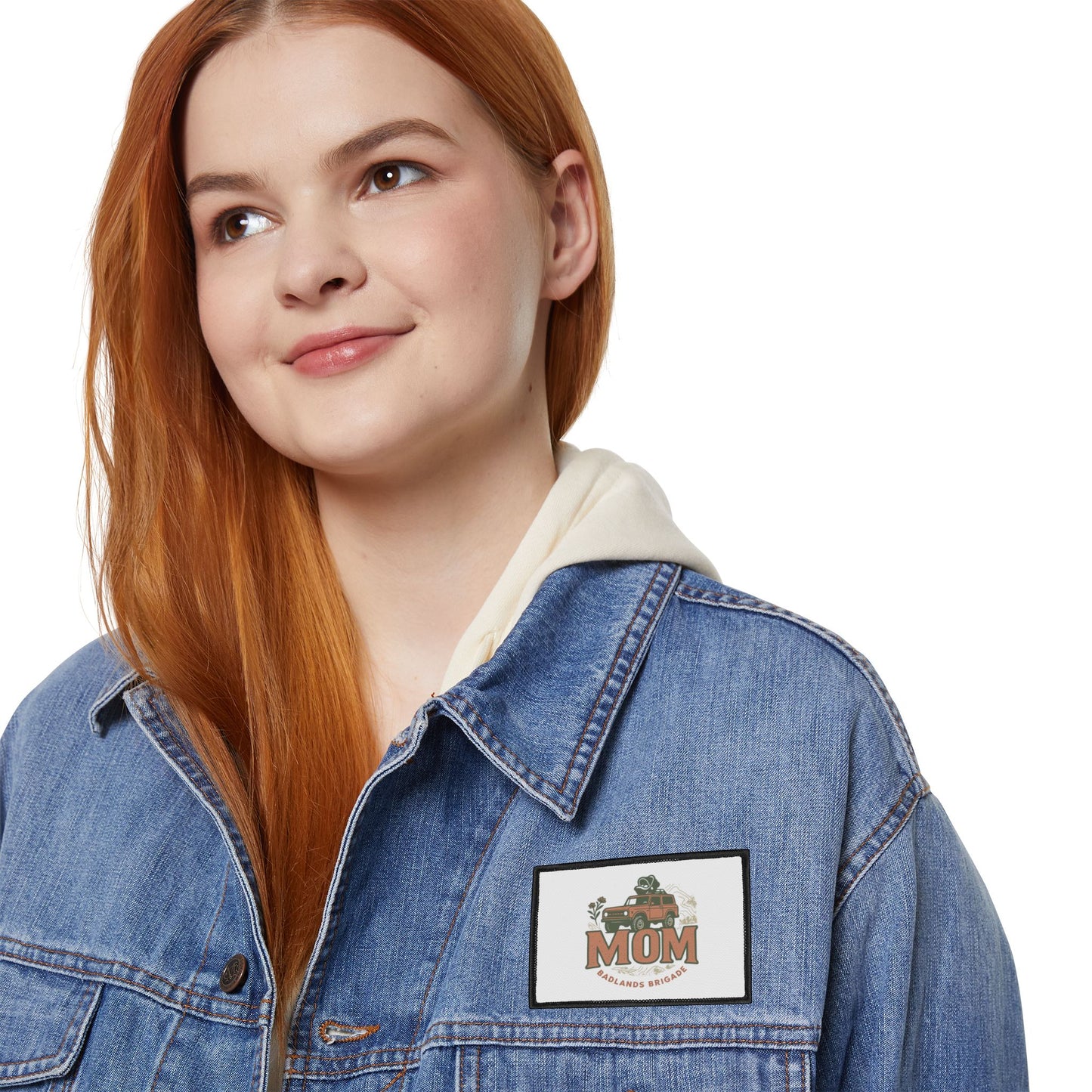 MOM's Adventure Iron-On Patch - Badlands Brigade - Retro Style Embroidery for Jackets & Bags