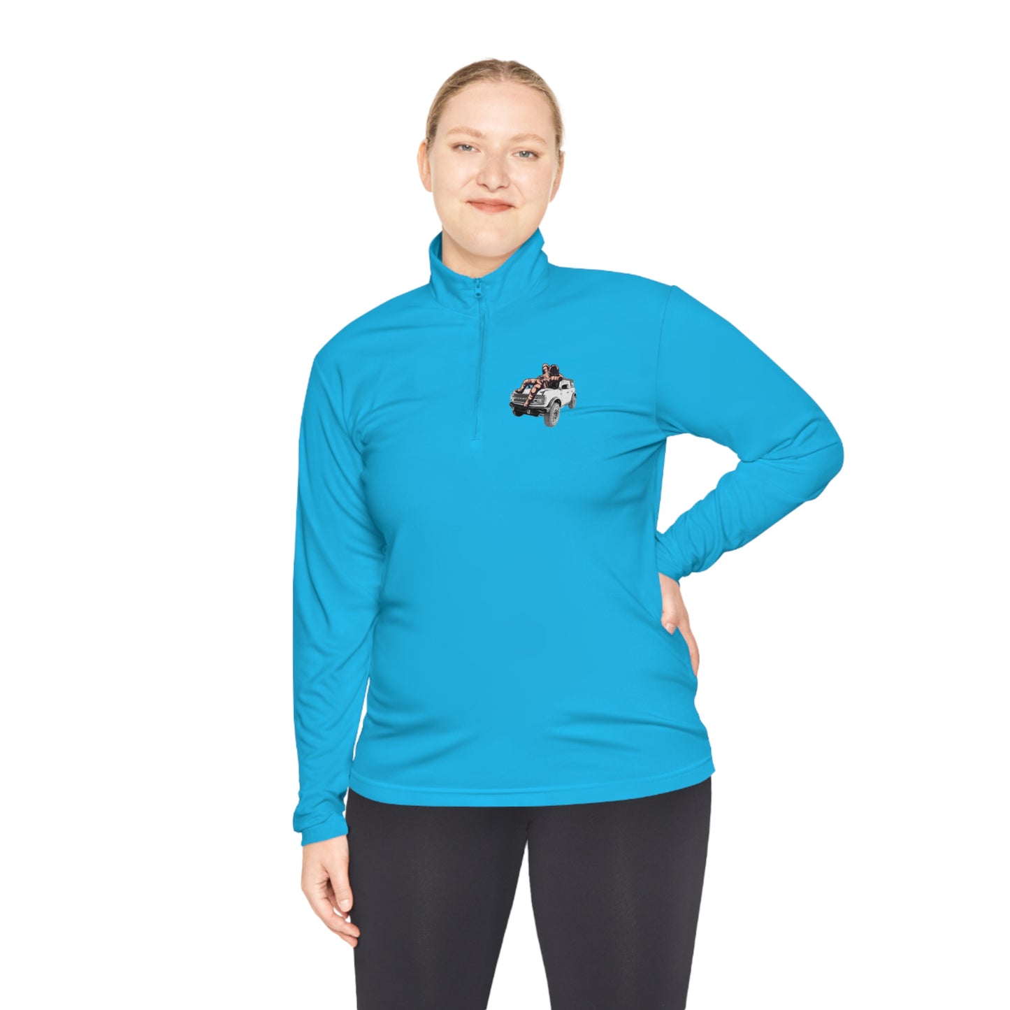 Space Bronco - Unisex Quarter-Zip Pullover