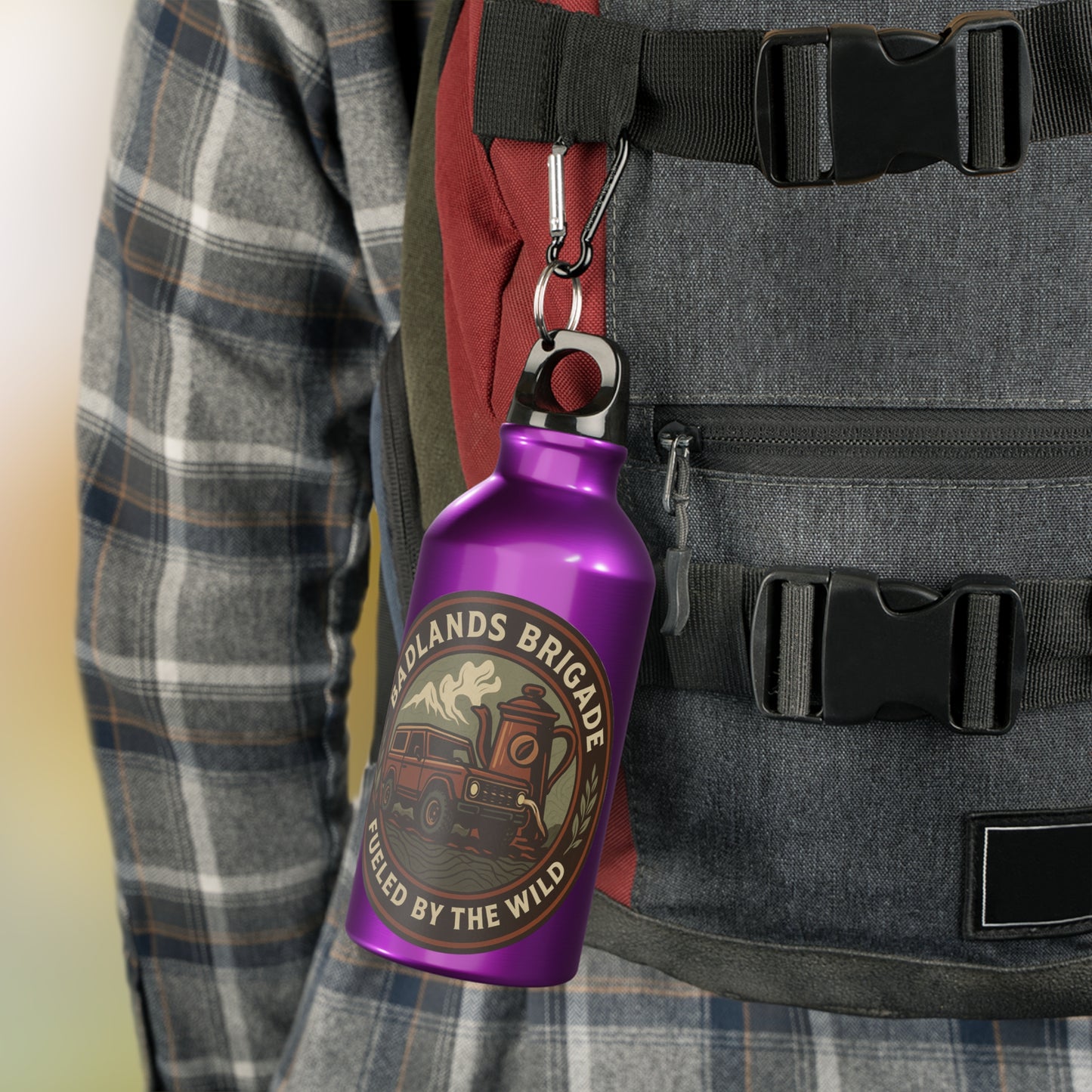 Fueled by the Wild - Badlands Brigade, Oregon Adventure Sport Bottle