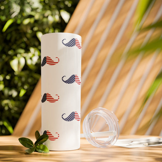 Patriot Skinny Tumbler with Straw, 20oz
