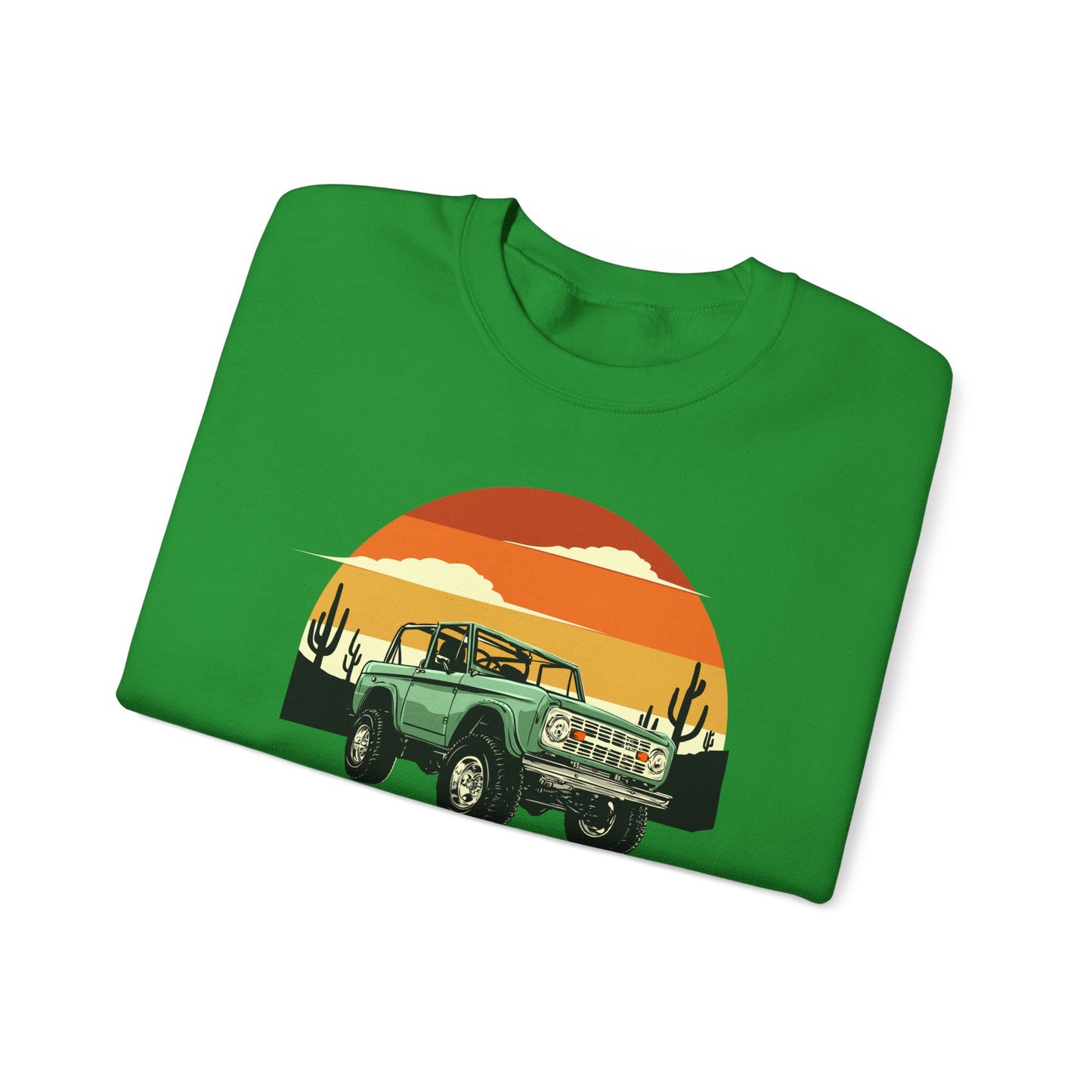 Time For Adventure - Bronco - Sunset - Retro - Unisex Heavy Blend Crewneck Sweatshirt