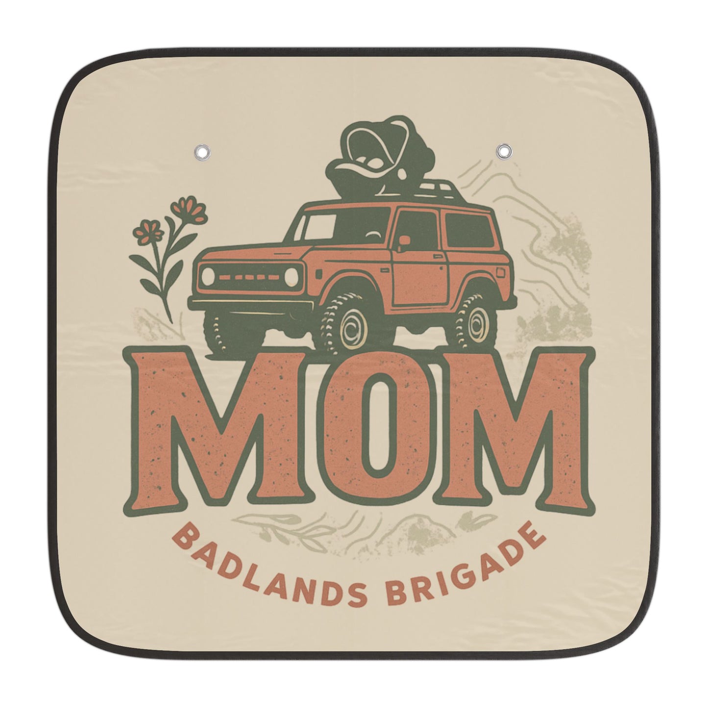 MOM's Adventure Badlands Brigade Car Sun Shades - Stylish UV Protection for Moms