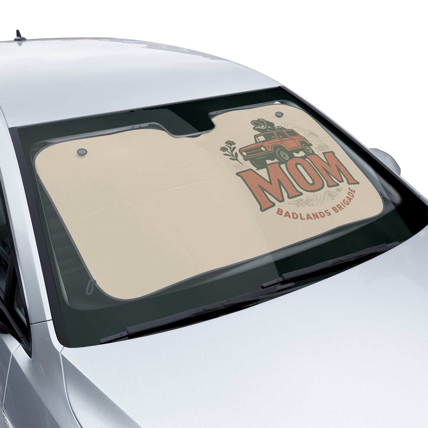 MOM's Adventure Badlands Brigade Car Sun Shades - Stylish UV Protection for Moms