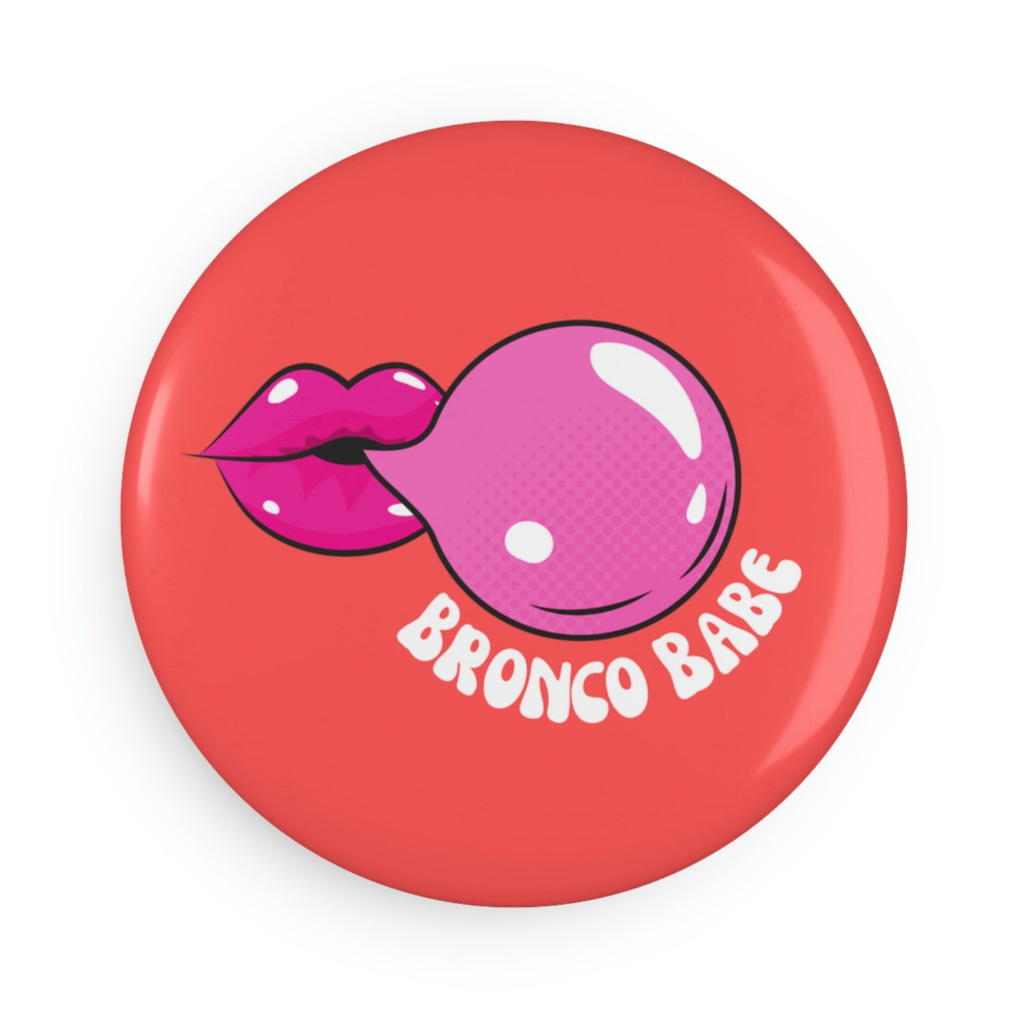 Bronco Babe - Button Magnet, Round (1 & 10 pcs)