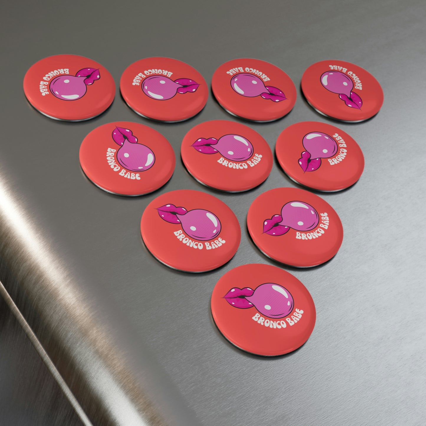 Bronco Babe - Button Magnet, Round (1 & 10 pcs)