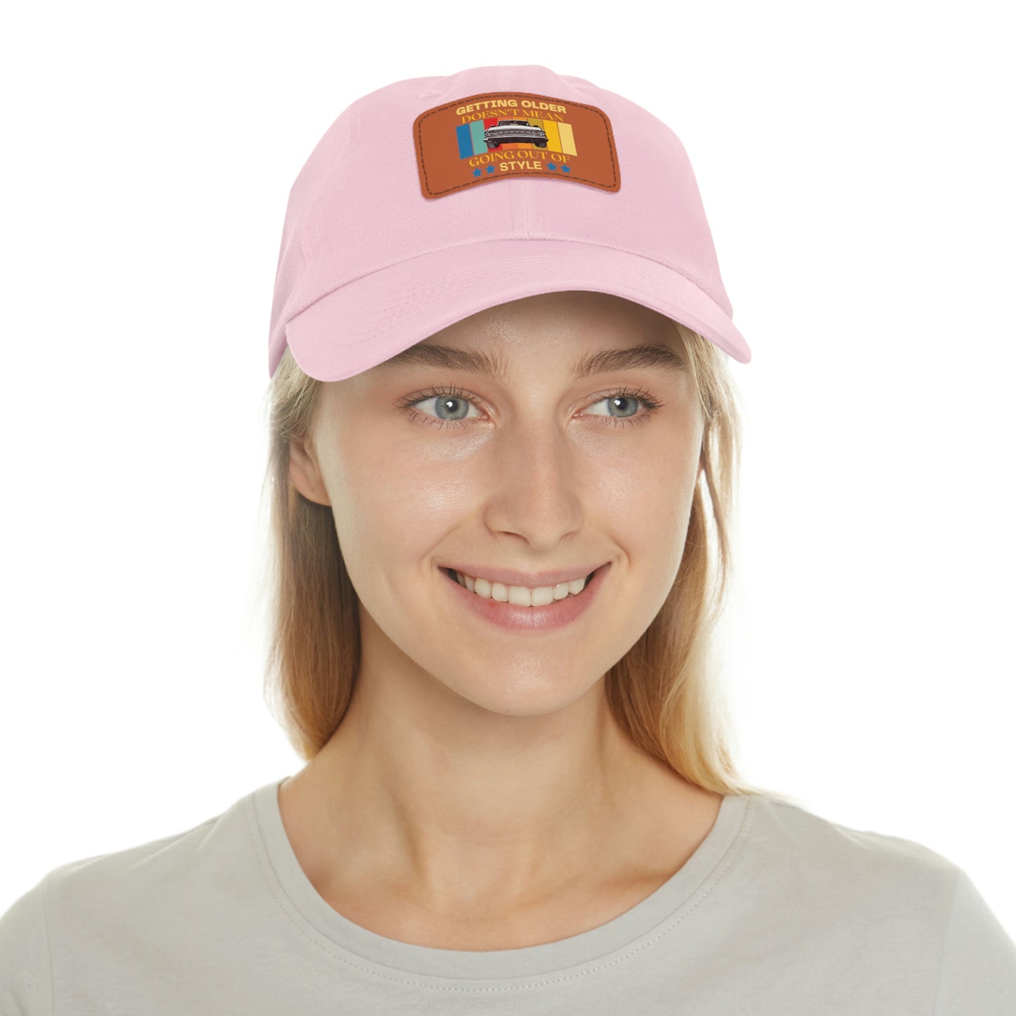 Getting Older Doesn't Mean Going Out Of Style - Bronco - Hat with Leather Patch (Rectangle)