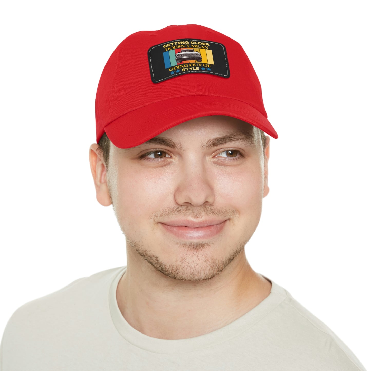Getting Older Doesn't Mean Going Out Of Style - Bronco - Hat with Leather Patch (Rectangle)