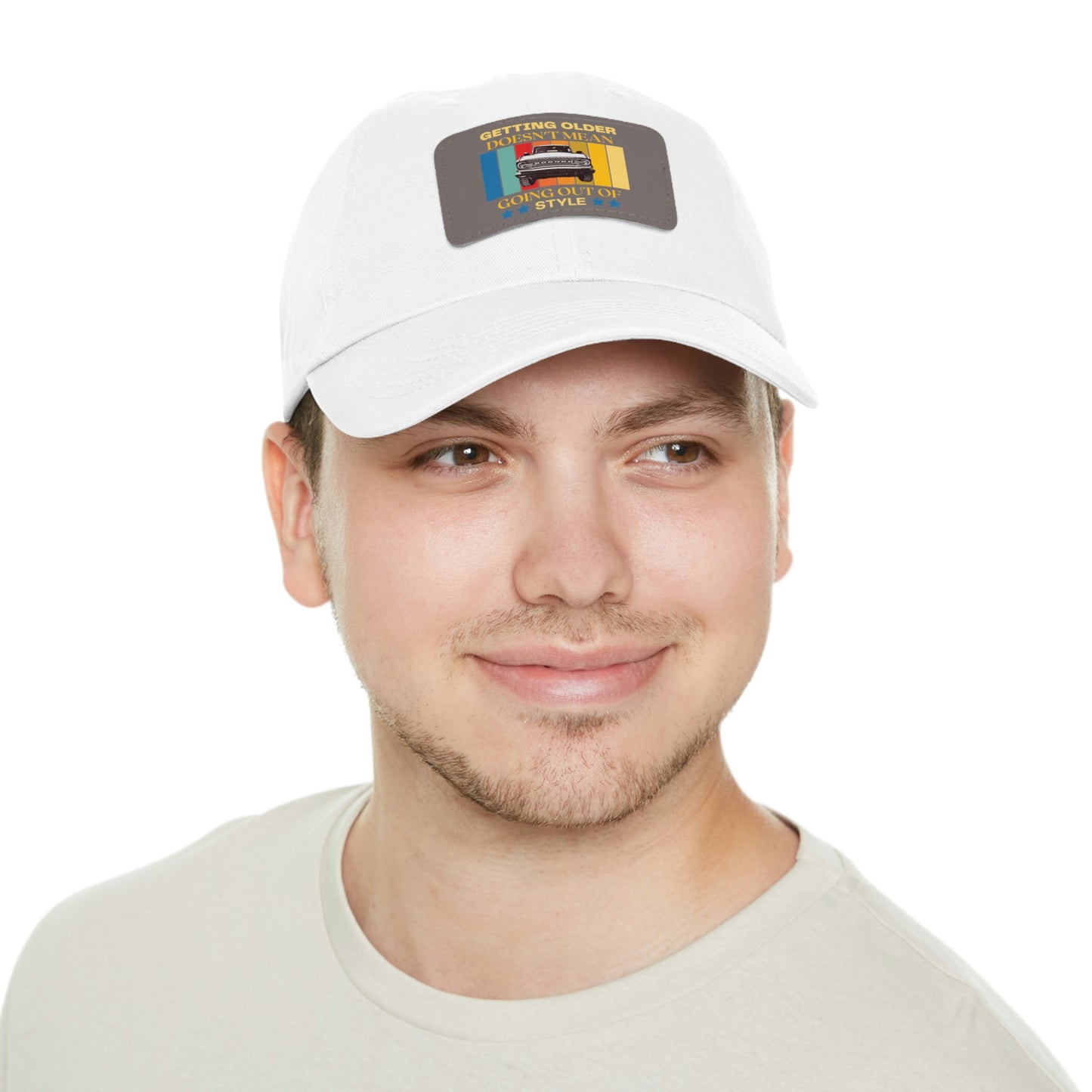 Getting Older Doesn't Mean Going Out Of Style - Bronco - Hat with Leather Patch (Rectangle)
