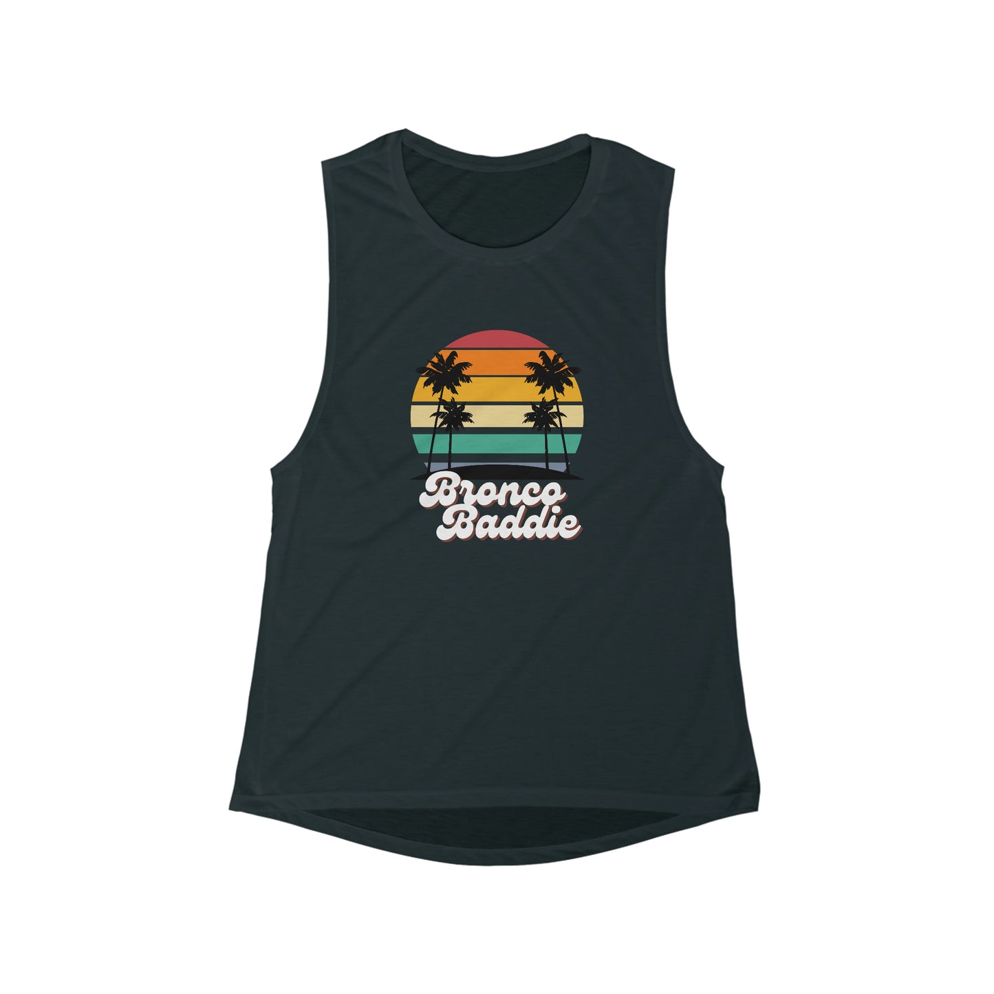 Bronco Baddie - Women's Flowy Scoop Muscle Tank