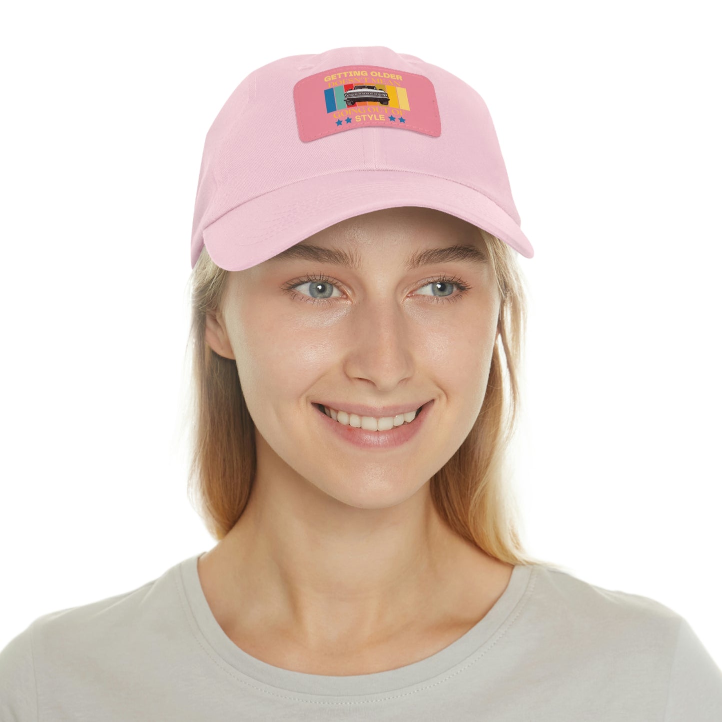 Getting Older Doesn't Mean Going Out Of Style - Bronco - Hat with Leather Patch (Rectangle)