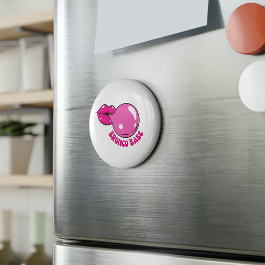 Bronco Babe - Button Magnet, Round (1 & 10 pcs)