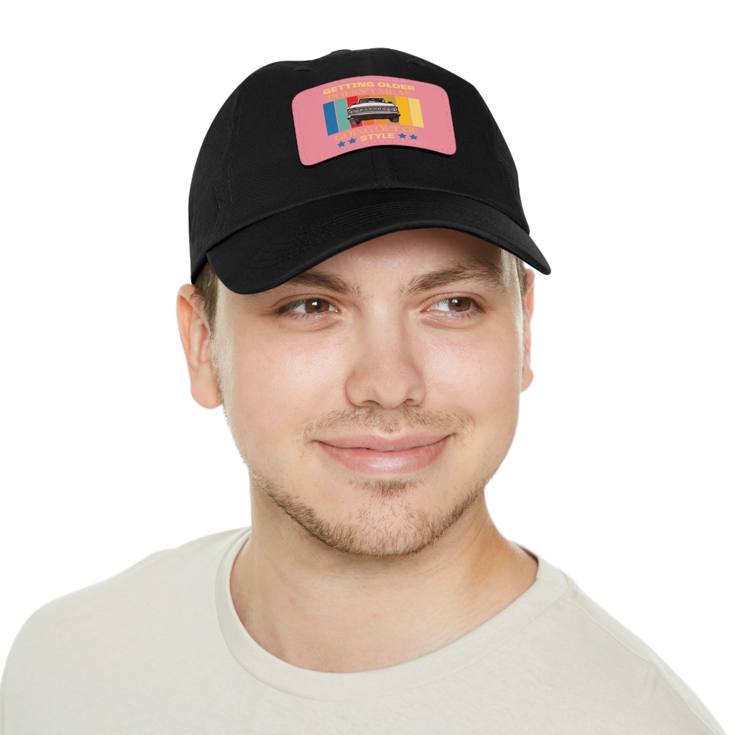 Getting Older Doesn't Mean Going Out Of Style - Bronco - Hat with Leather Patch (Rectangle)