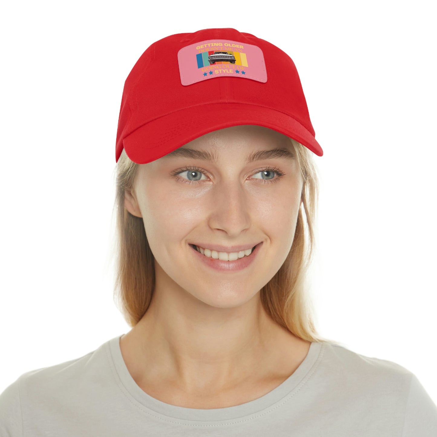 Getting Older Doesn't Mean Going Out Of Style - Bronco - Hat with Leather Patch (Rectangle)