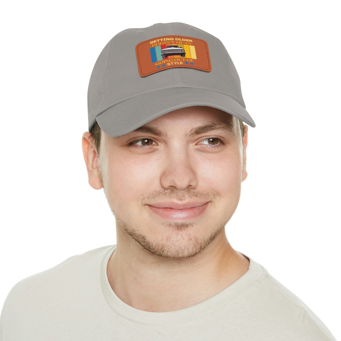 Getting Older Doesn't Mean Going Out Of Style - Bronco - Hat with Leather Patch (Rectangle)