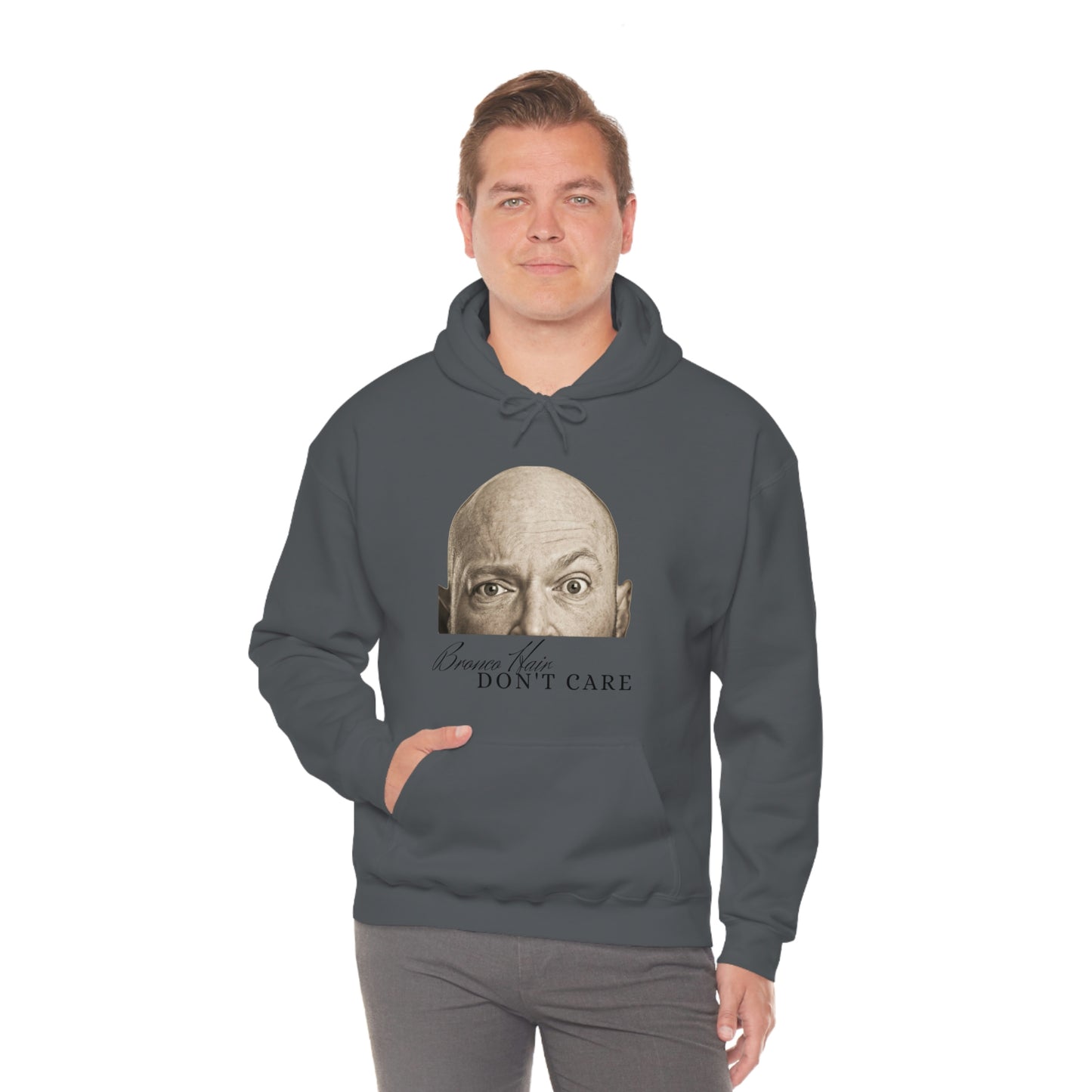 Men's Bronco Hair - Heavy Blend Hooded Sweatshirt