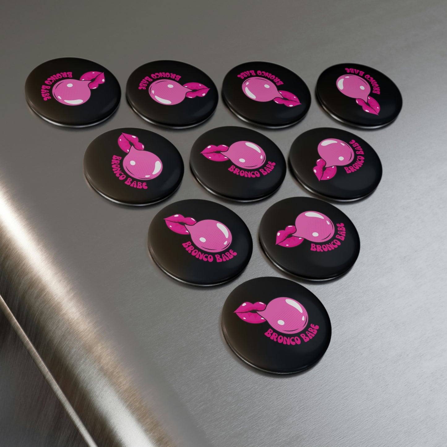 Bronco Babe - Button Magnet, Round (1 & 10 pcs)