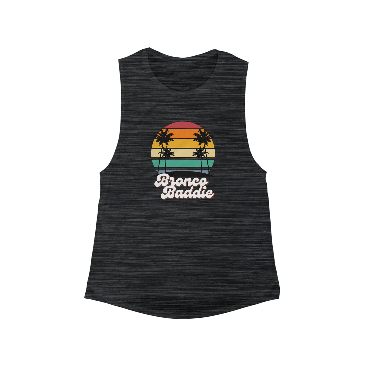 Bronco Baddie - Women's Flowy Scoop Muscle Tank