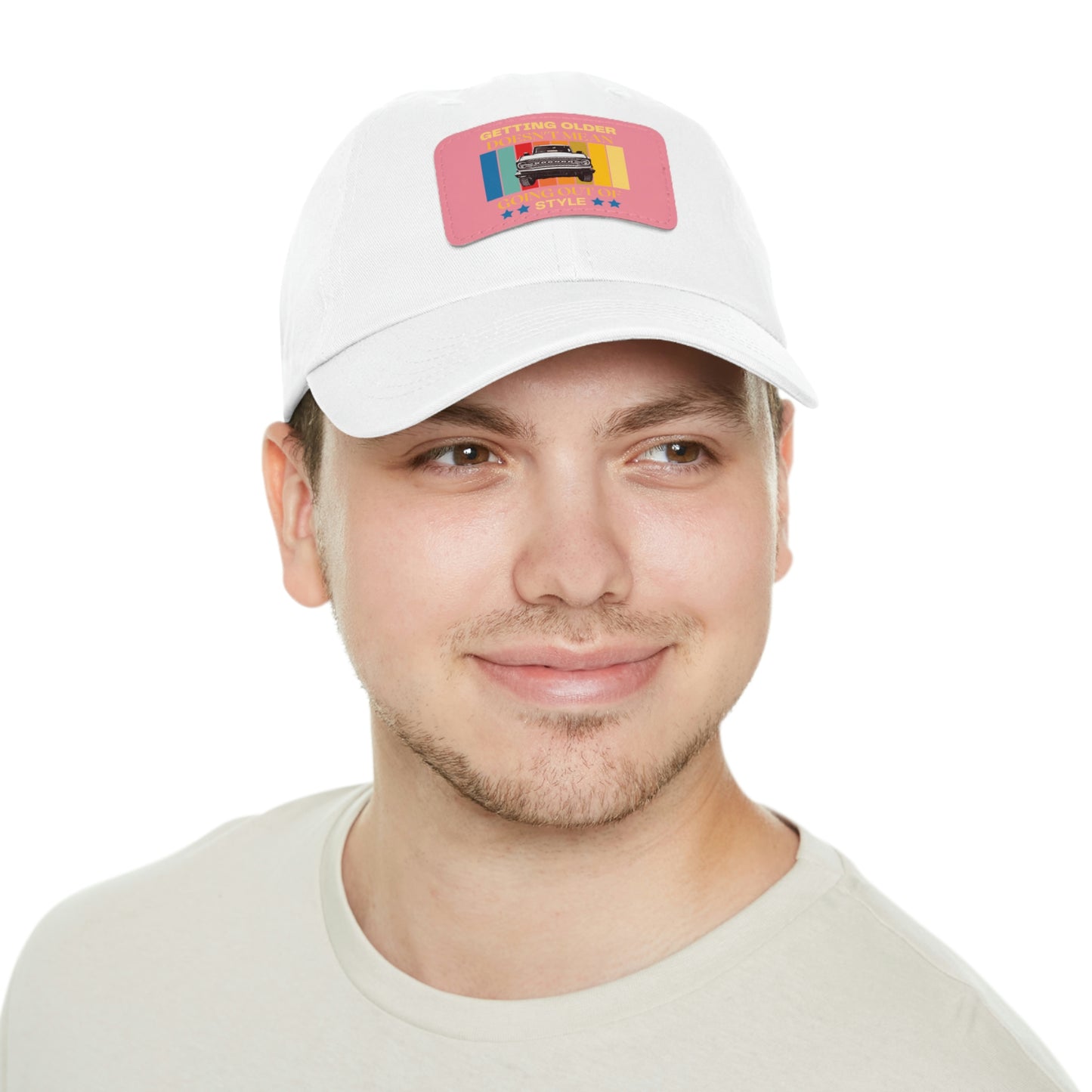 Getting Older Doesn't Mean Going Out Of Style - Bronco - Hat with Leather Patch (Rectangle)