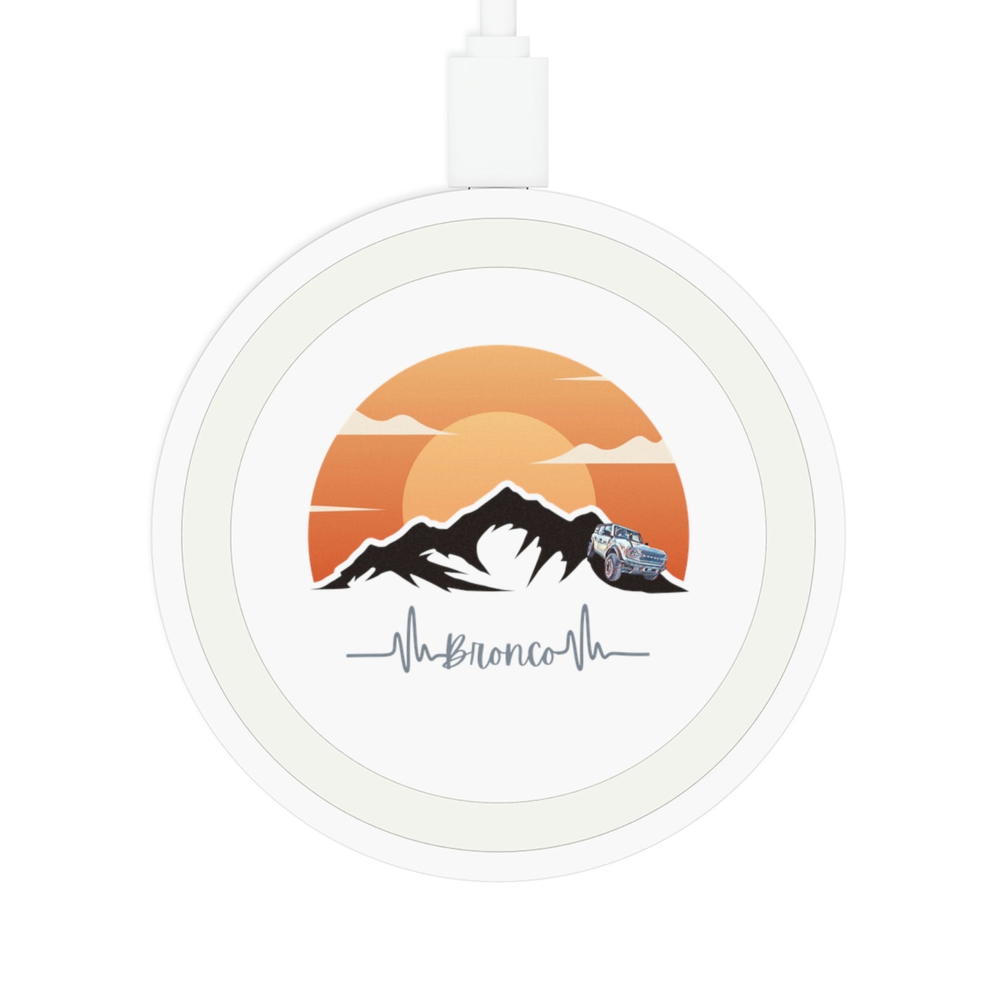 Bronco Charge - Moutainscape - Quake Wireless Charging Pad