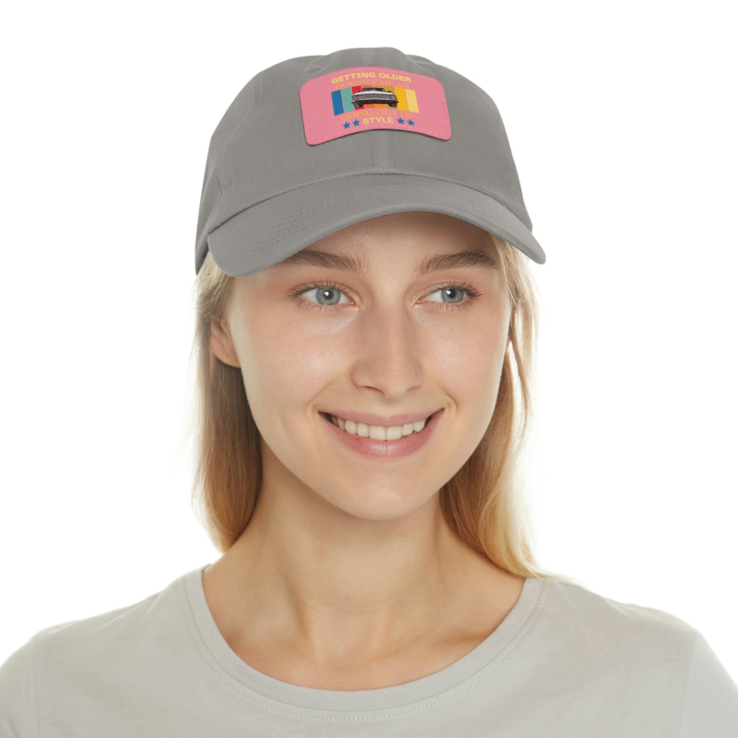 Getting Older Doesn't Mean Going Out Of Style - Bronco - Hat with Leather Patch (Rectangle)