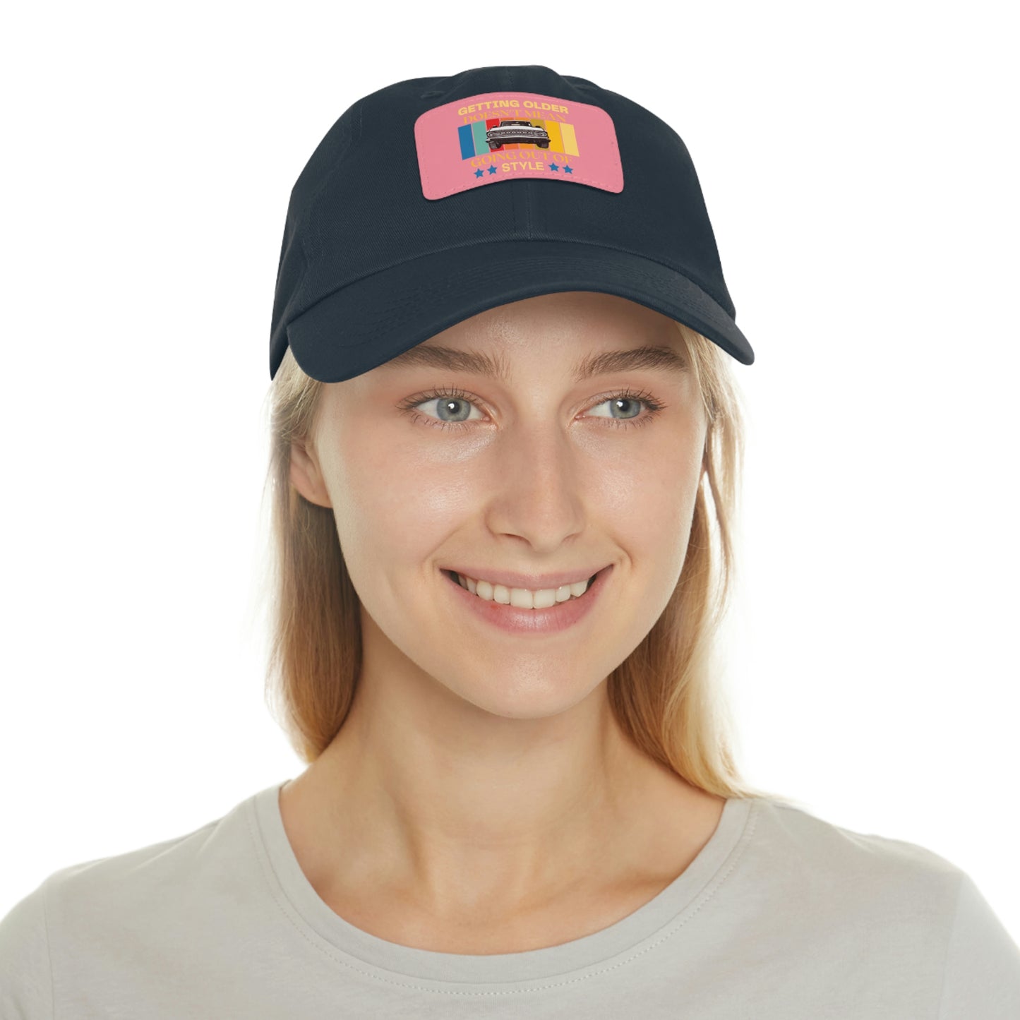 Getting Older Doesn't Mean Going Out Of Style - Bronco - Hat with Leather Patch (Rectangle)