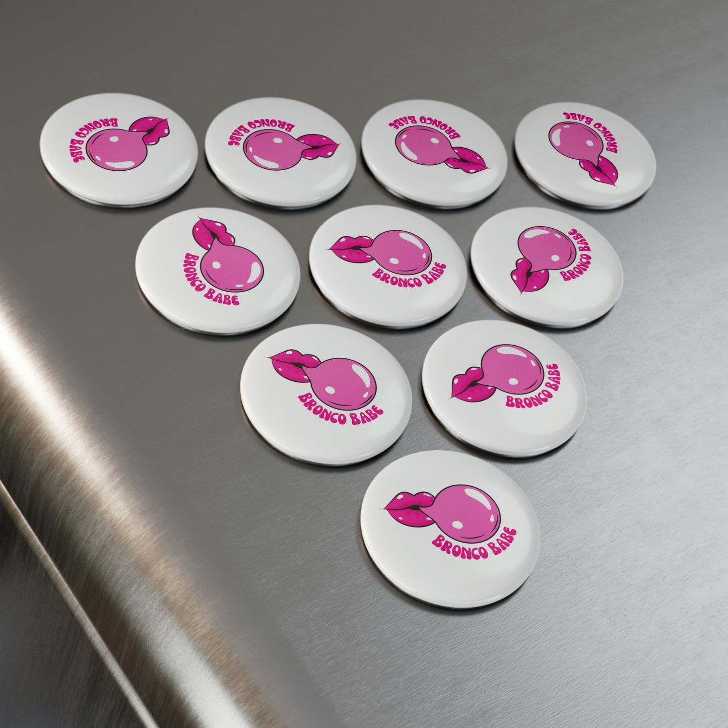 Bronco Babe - Button Magnet, Round (1 & 10 pcs)