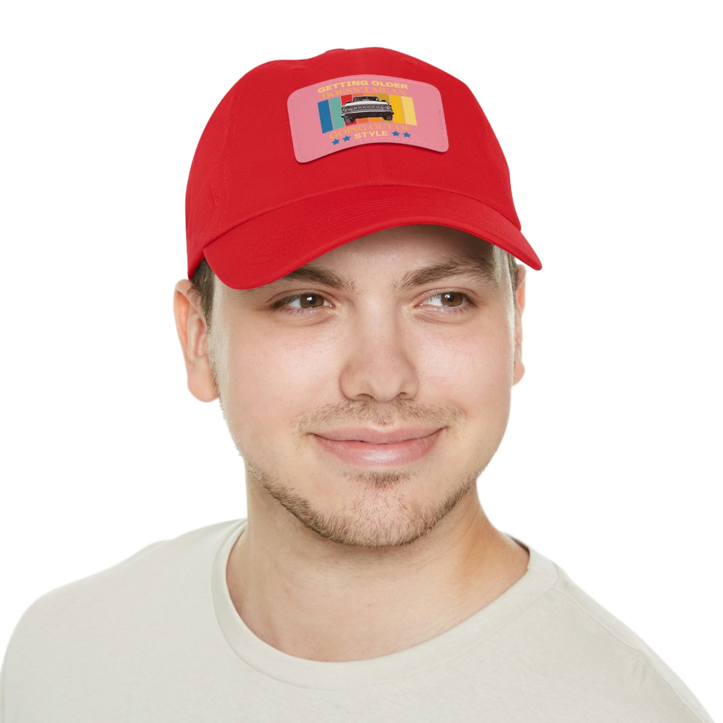 Getting Older Doesn't Mean Going Out Of Style - Bronco - Hat with Leather Patch (Rectangle)