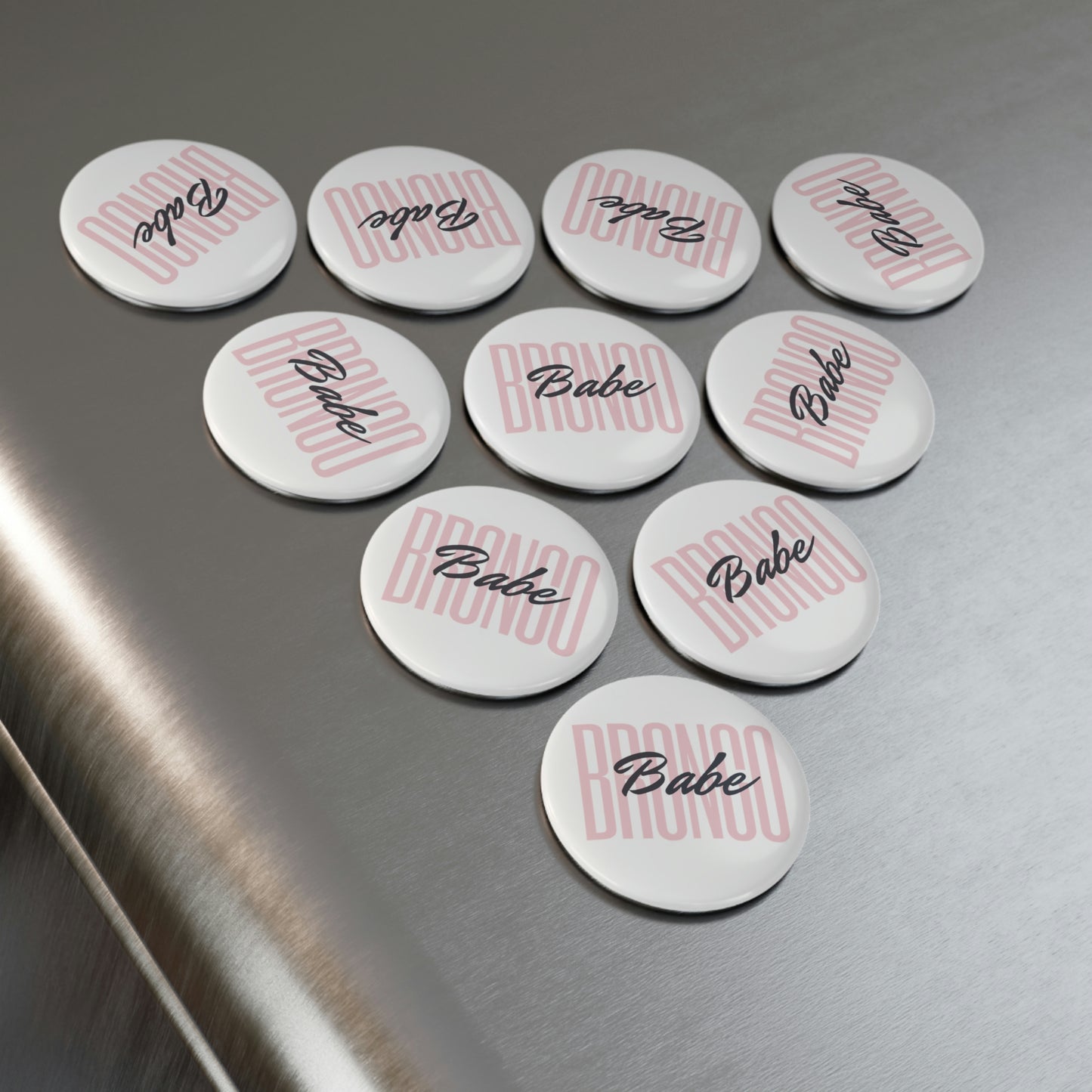 Bronco Babe - Button Magnet, Round (1 & 10 pcs)