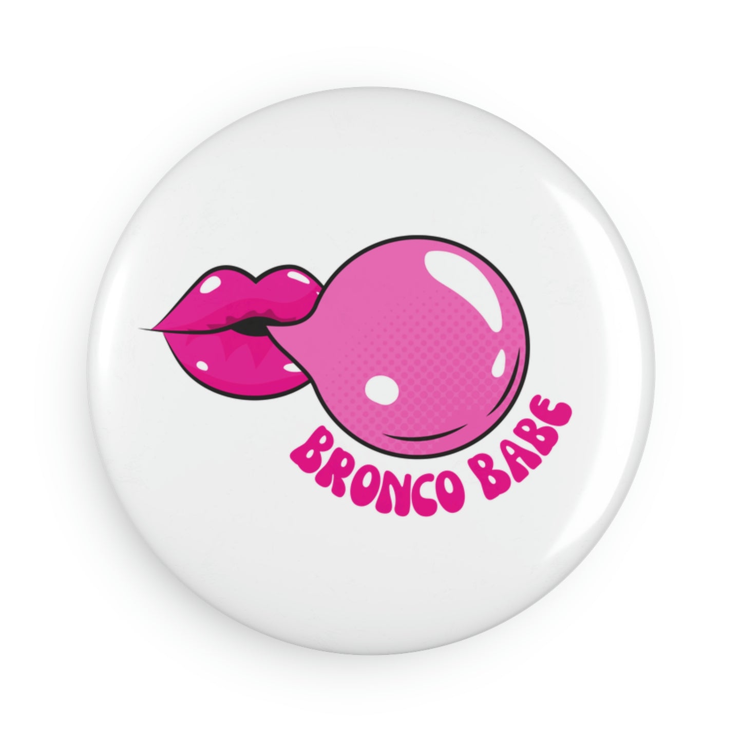 Bronco Babe - Button Magnet, Round (1 & 10 pcs)