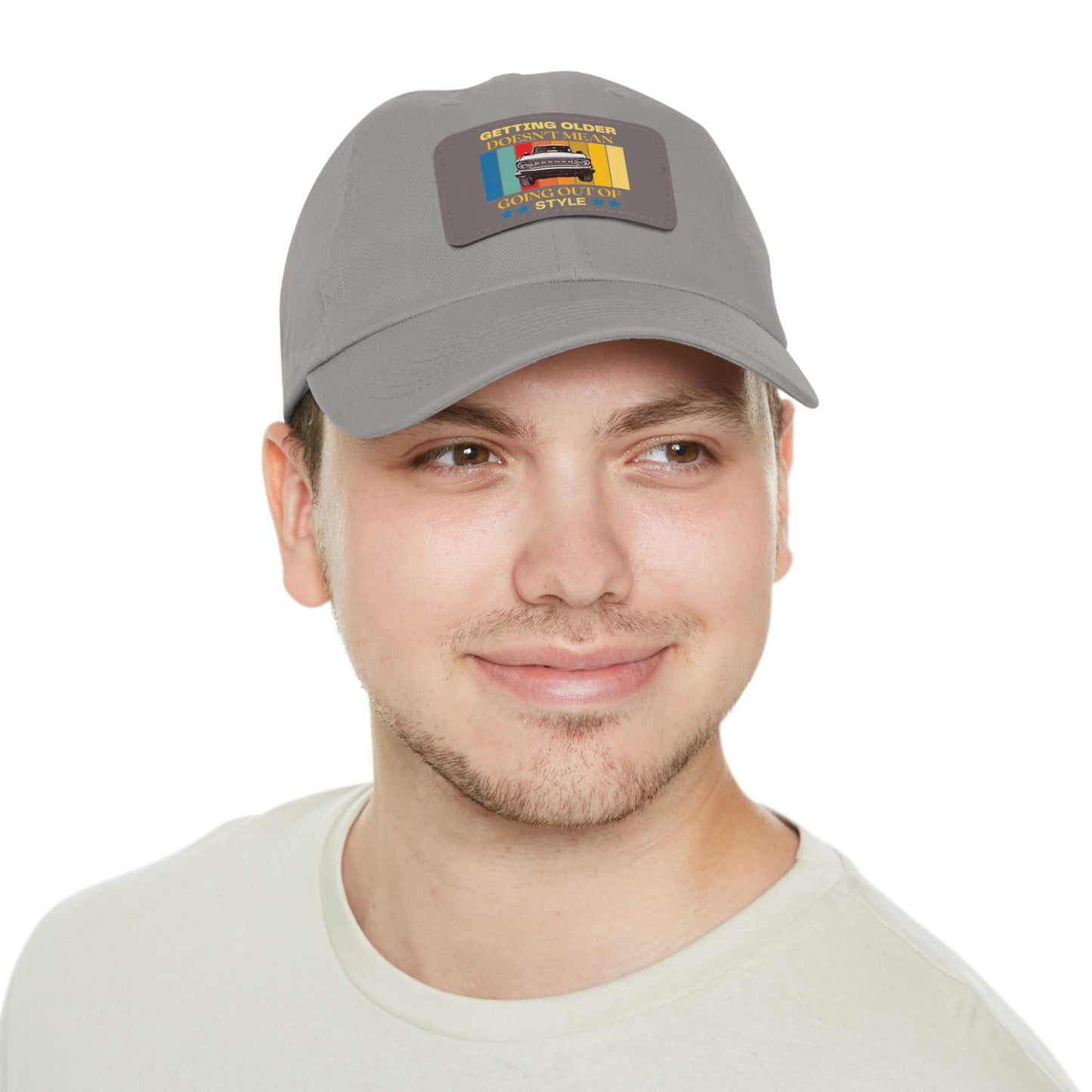 Getting Older Doesn't Mean Going Out Of Style - Bronco - Hat with Leather Patch (Rectangle)
