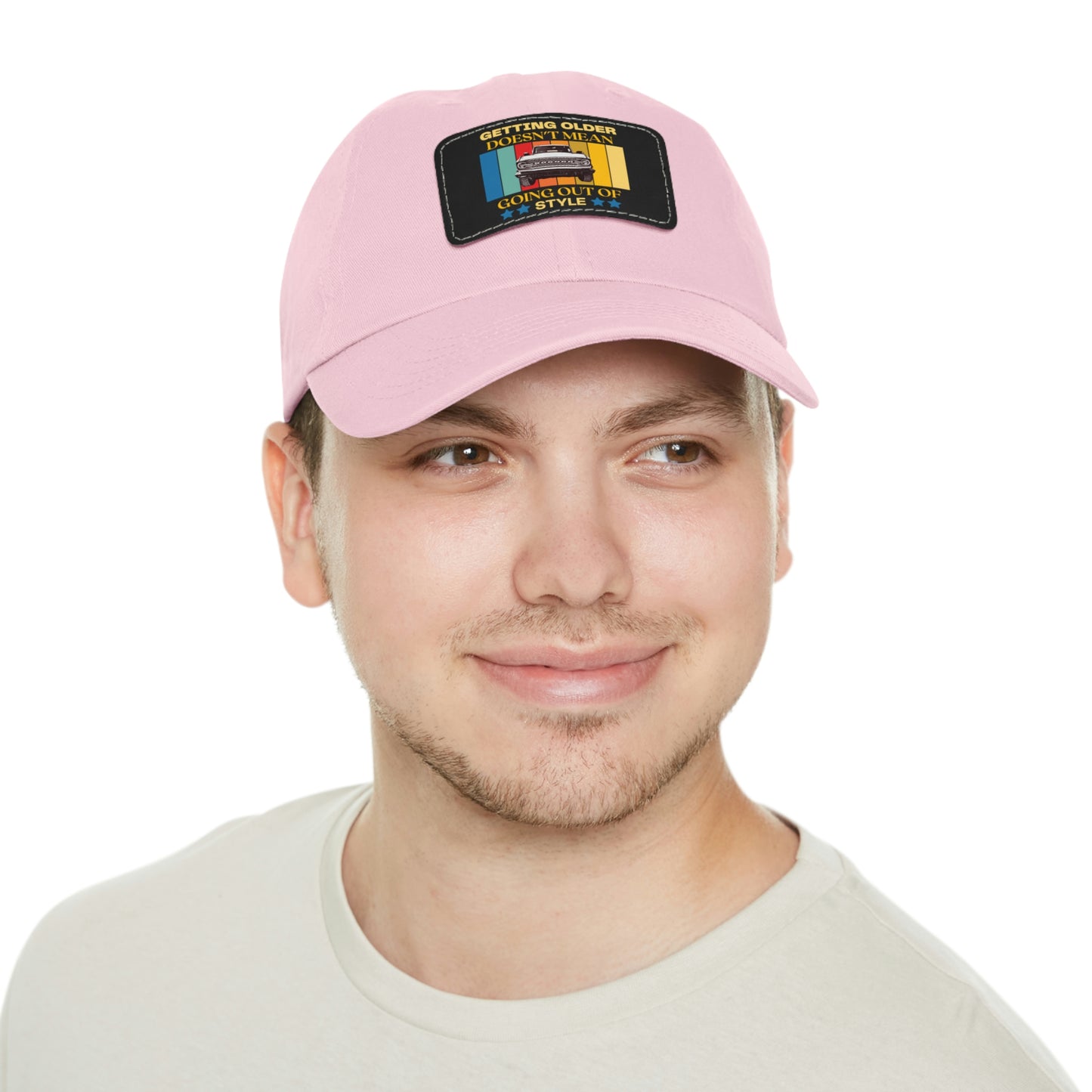 Getting Older Doesn't Mean Going Out Of Style - Bronco - Hat with Leather Patch (Rectangle)