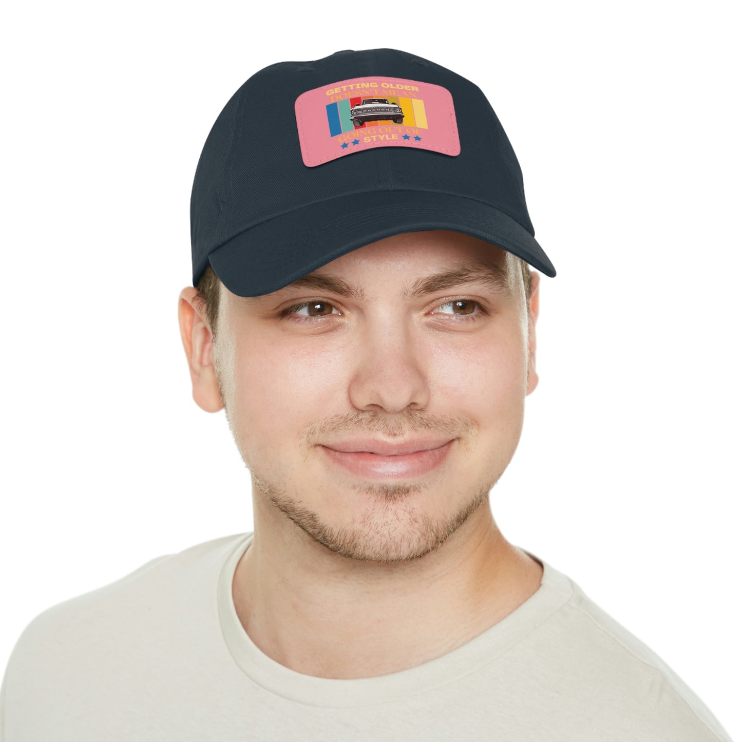 Getting Older Doesn't Mean Going Out Of Style - Bronco - Hat with Leather Patch (Rectangle)