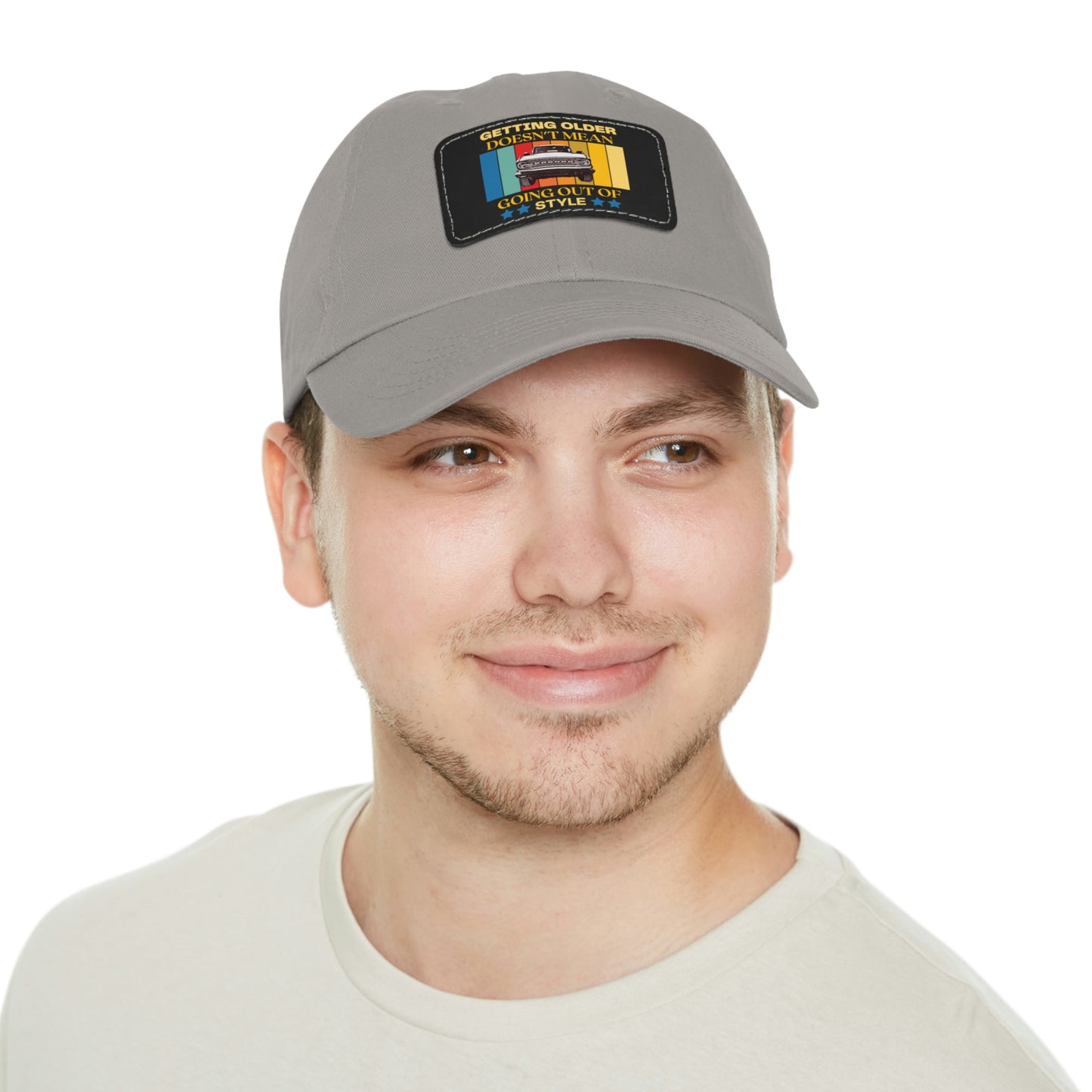 Getting Older Doesn't Mean Going Out Of Style - Bronco - Hat with Leather Patch (Rectangle)