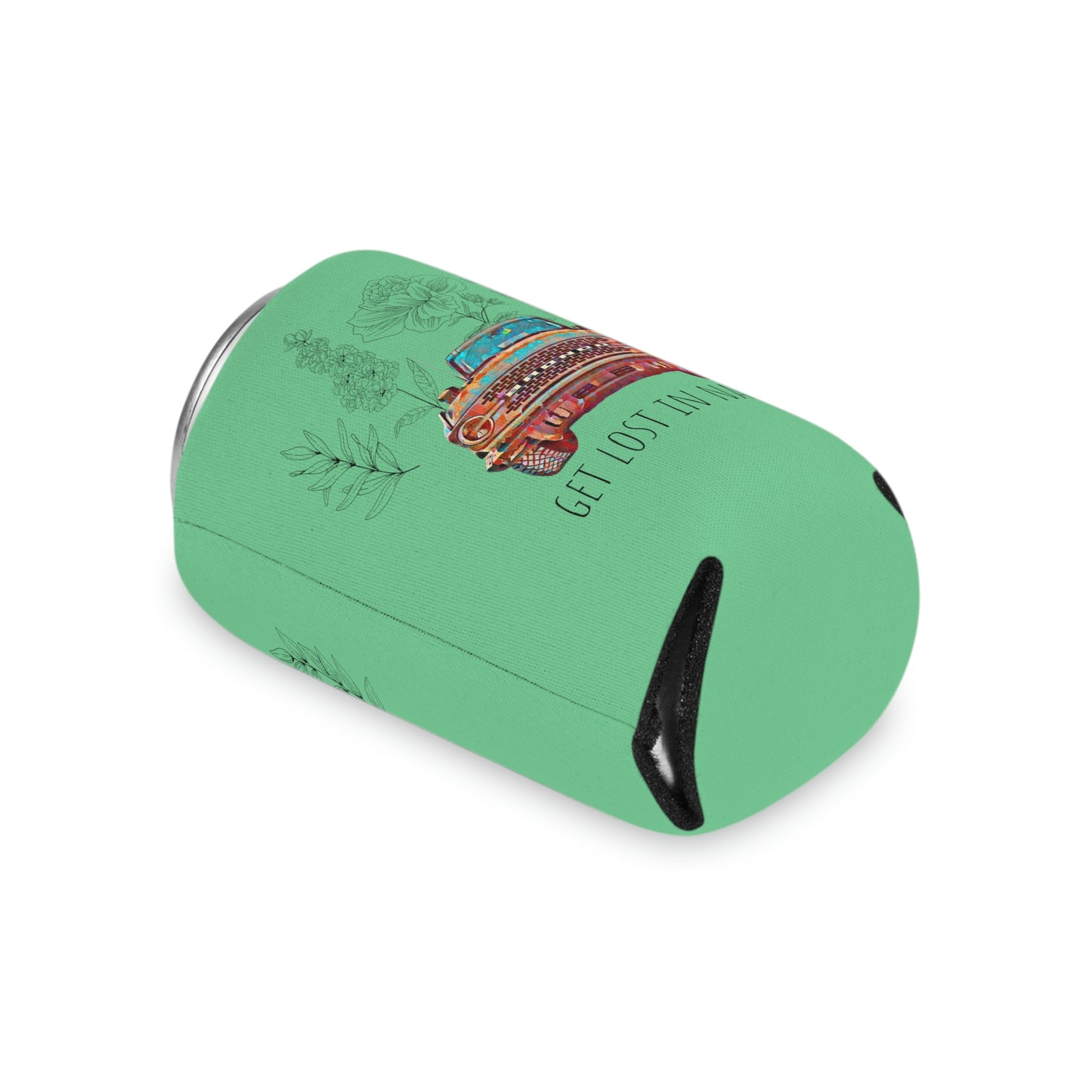 Get Lost In Nature - Bronco - Flowers / Floral - Can Cooler