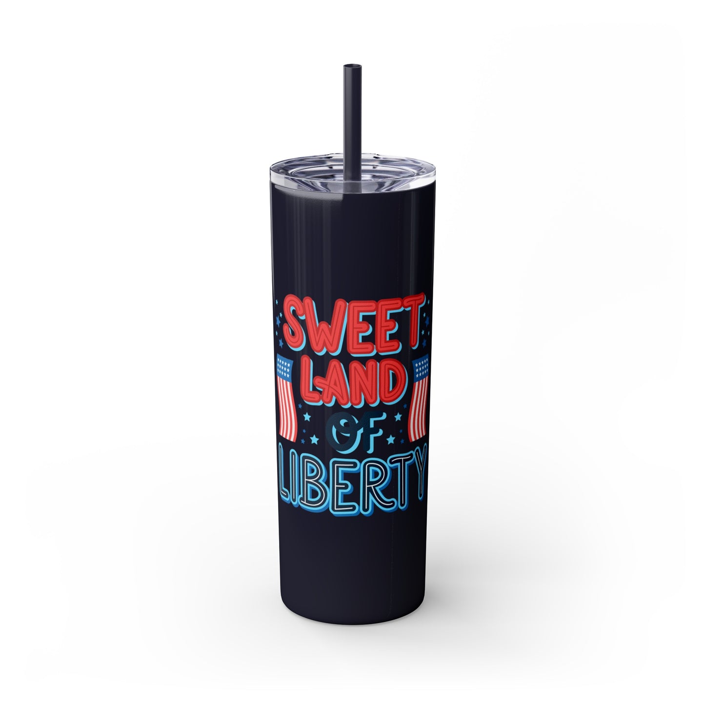 Patriot Skinny Tumbler with Straw, 20oz