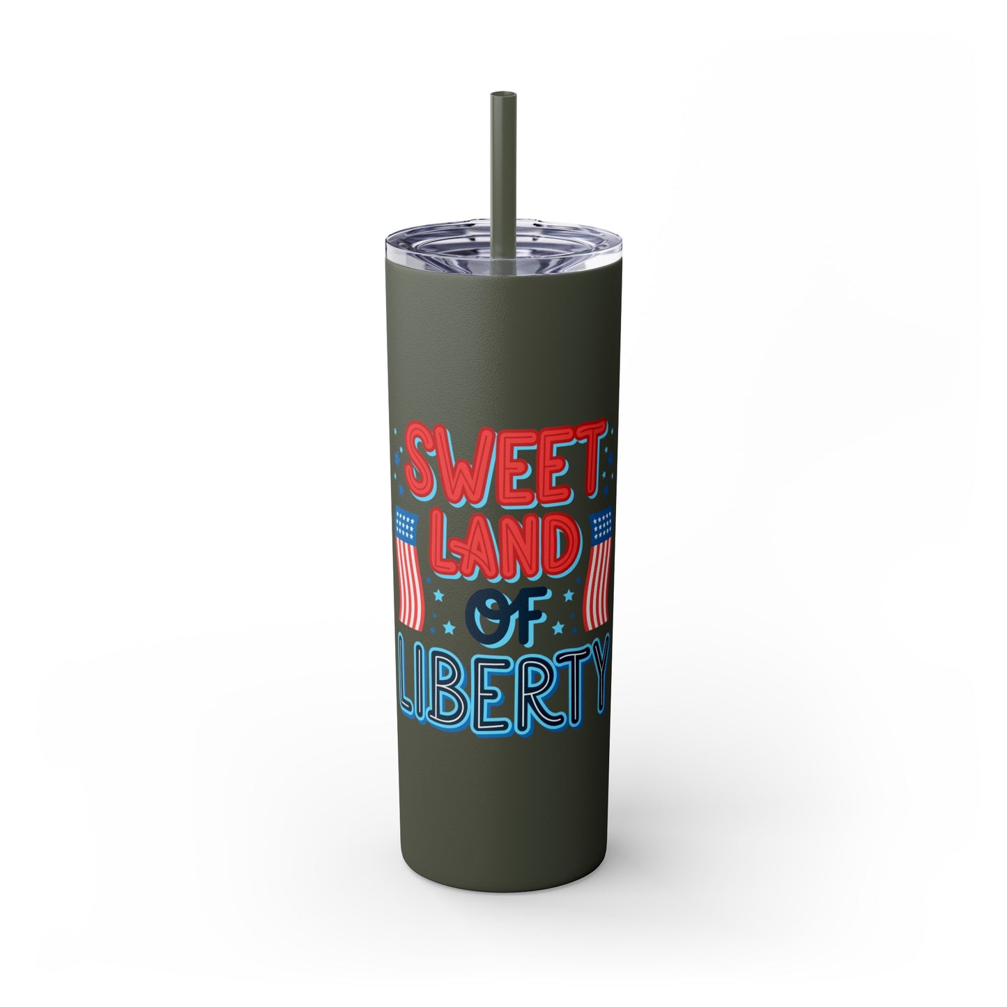 Patriot Skinny Tumbler with Straw, 20oz